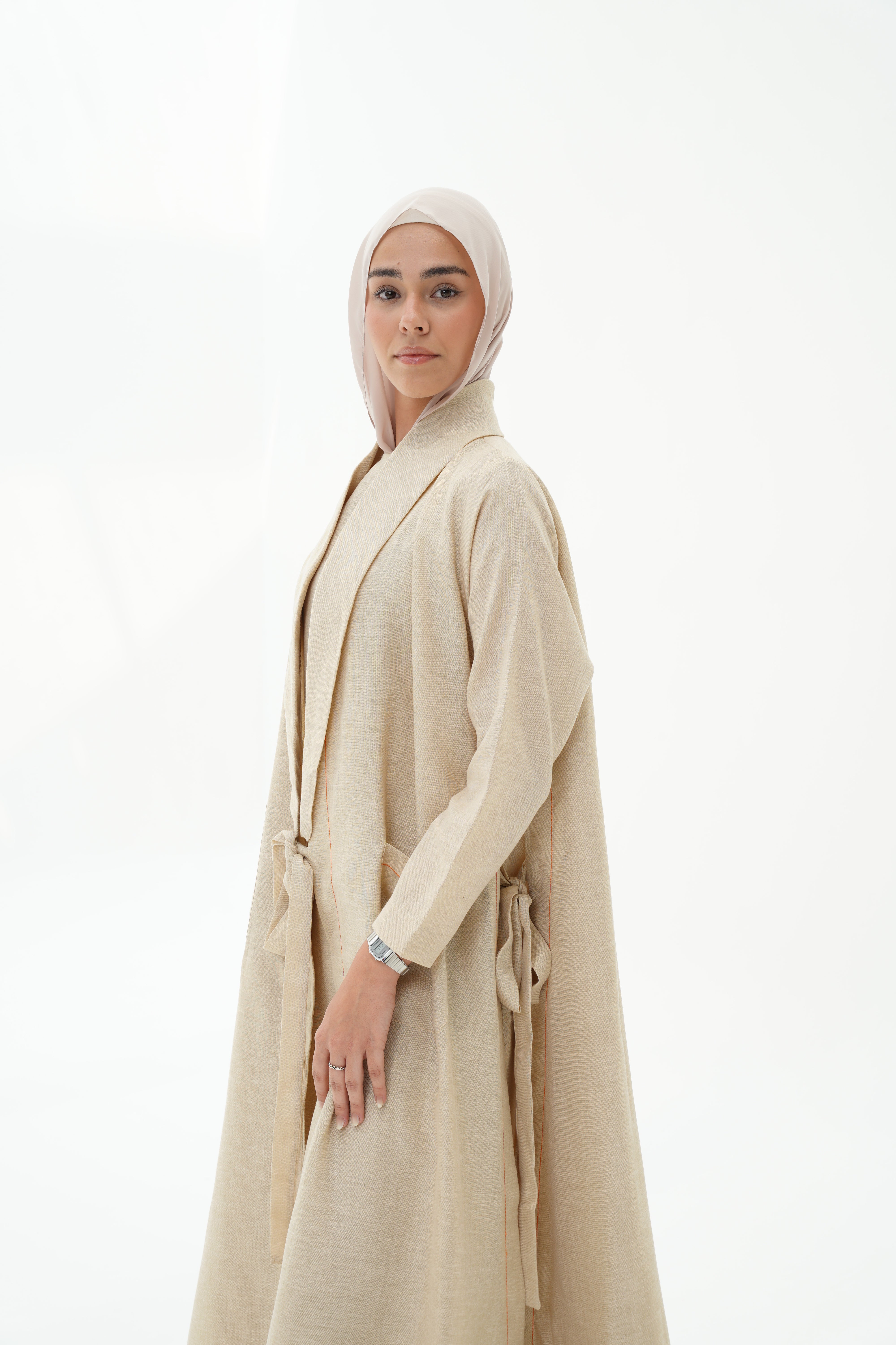 Shimmery Linen Abaya (Pre-Order)