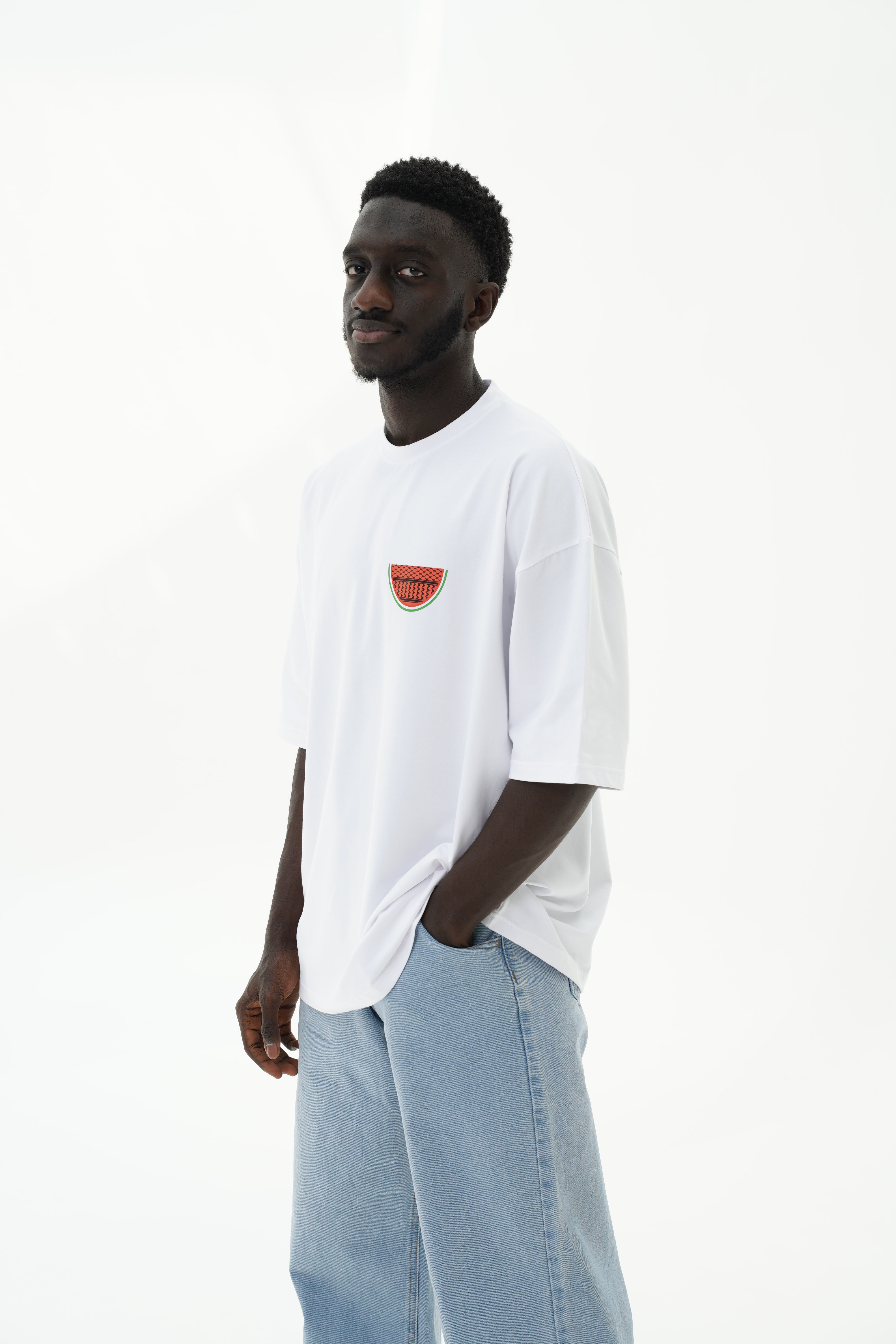 Palestine Watermelon Men's T-Shirt - White