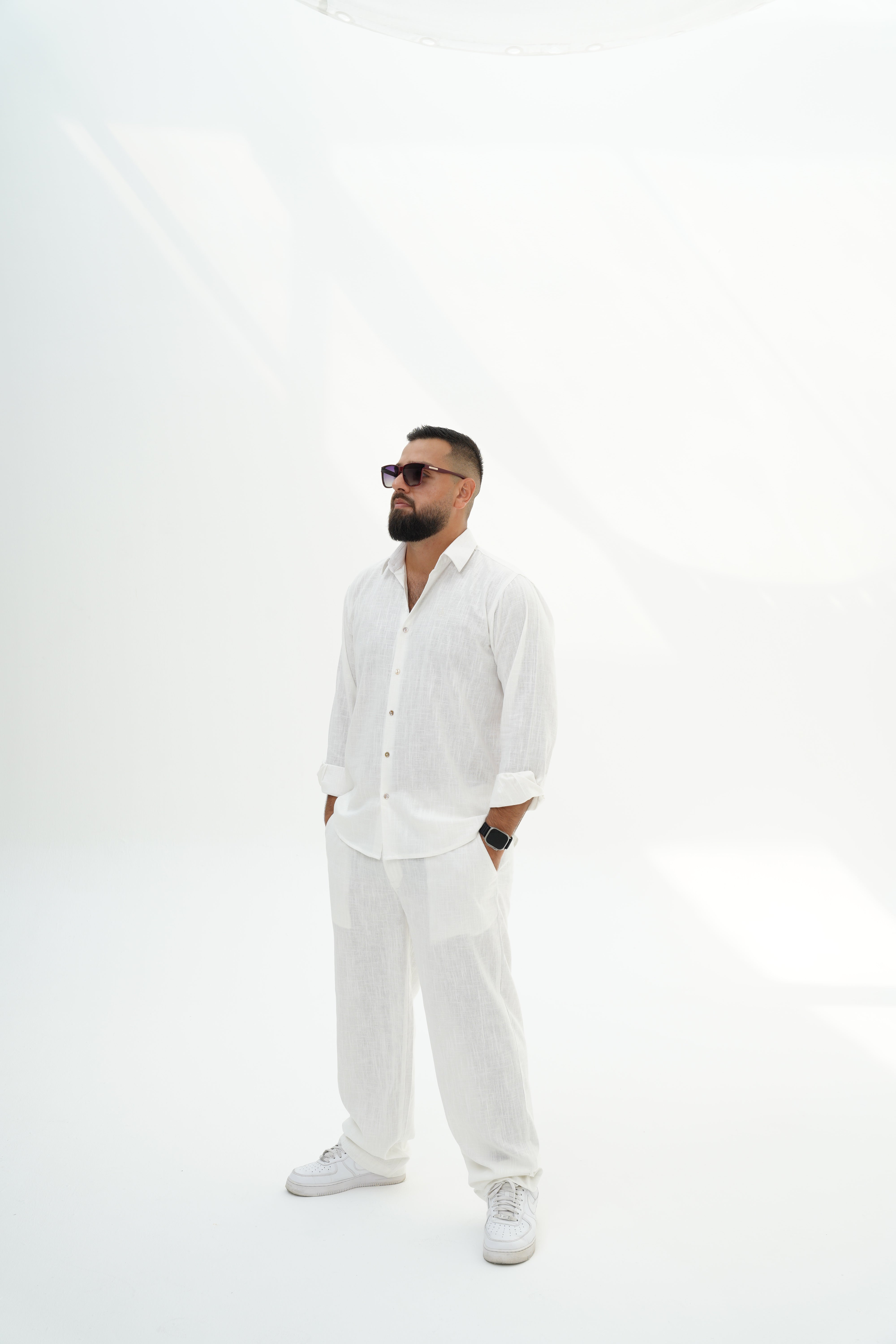 Men's Linen Set - White