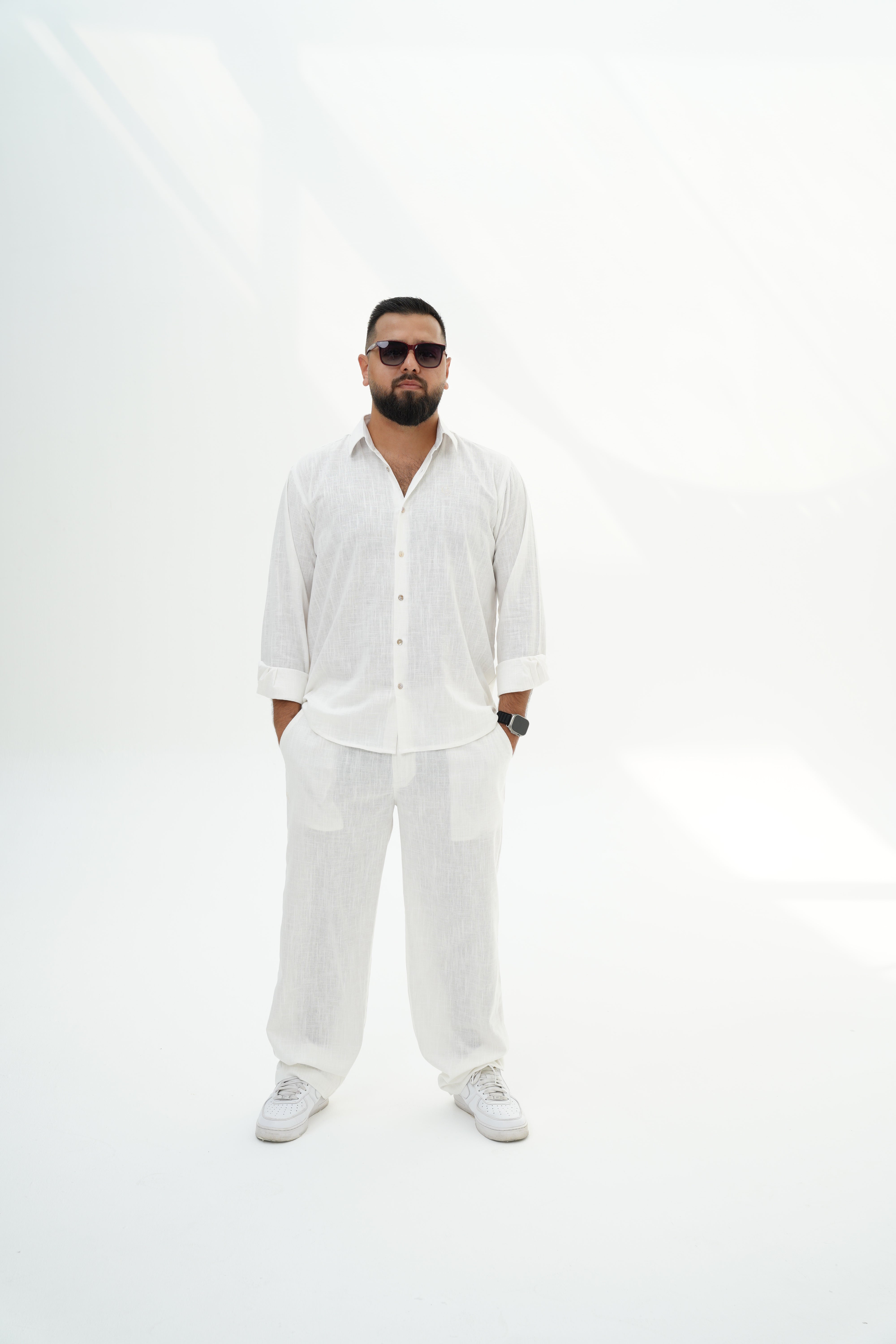 Men's Linen Set - White