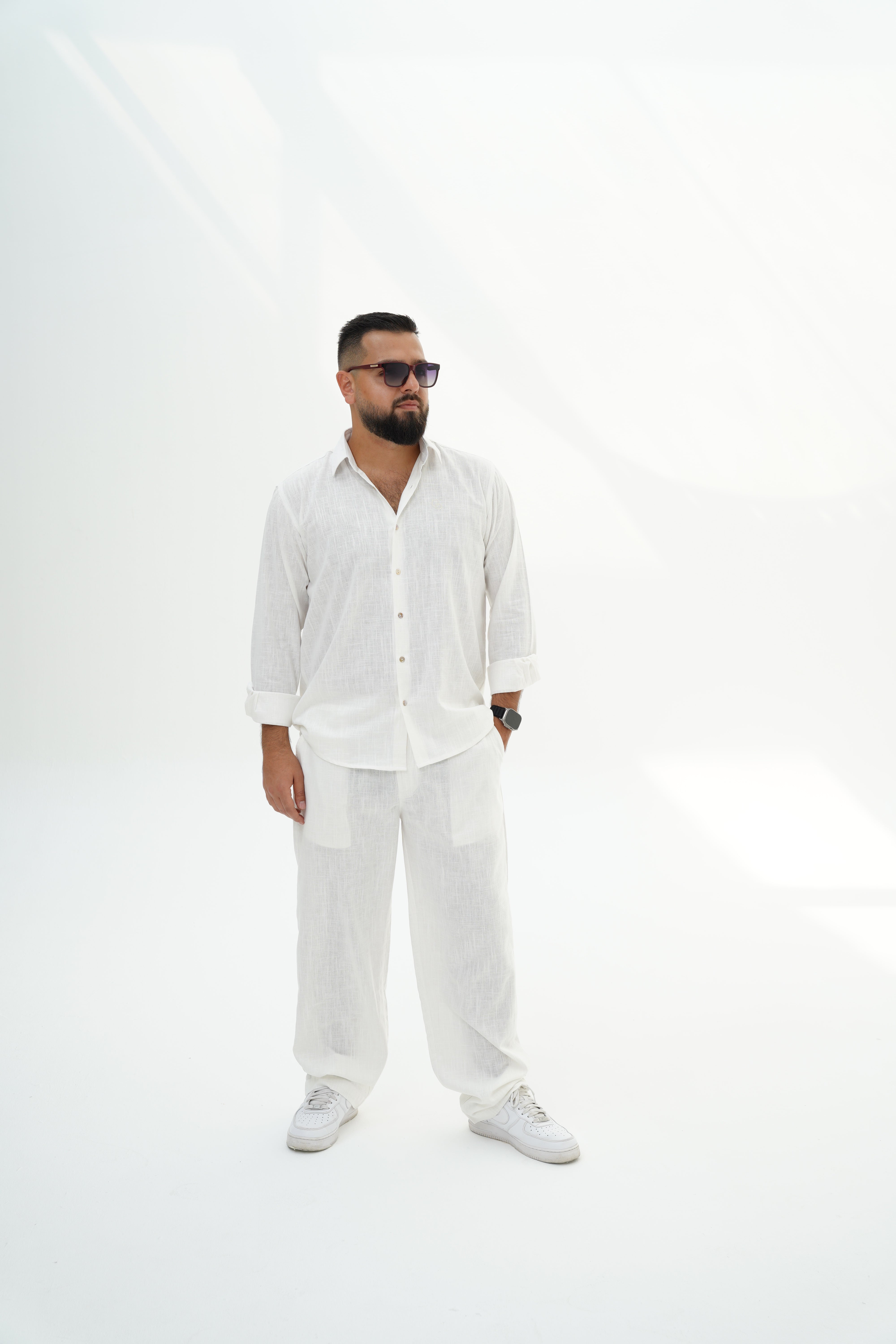 Men's Linen Set - White