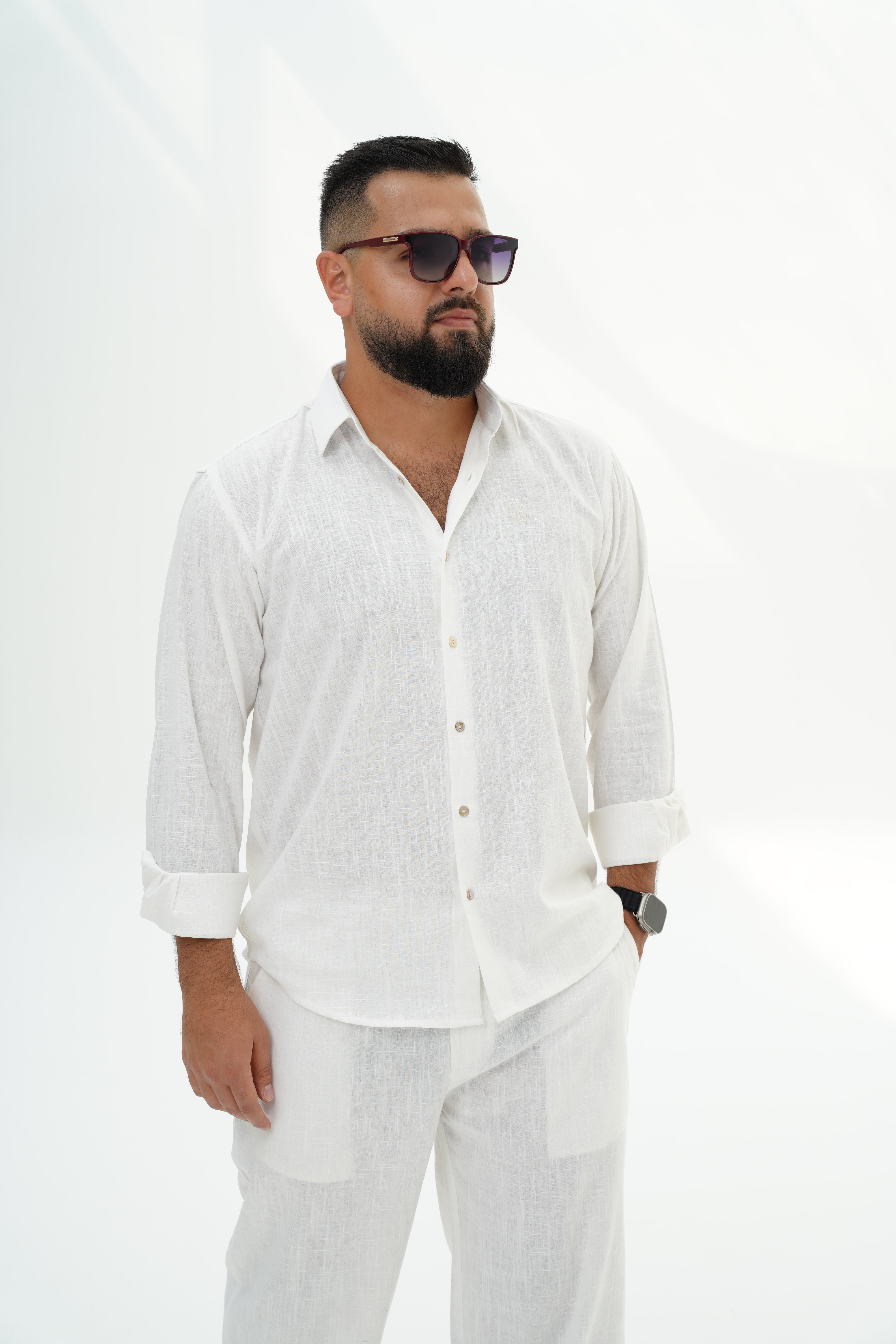 Men’s Linen Shirt – White