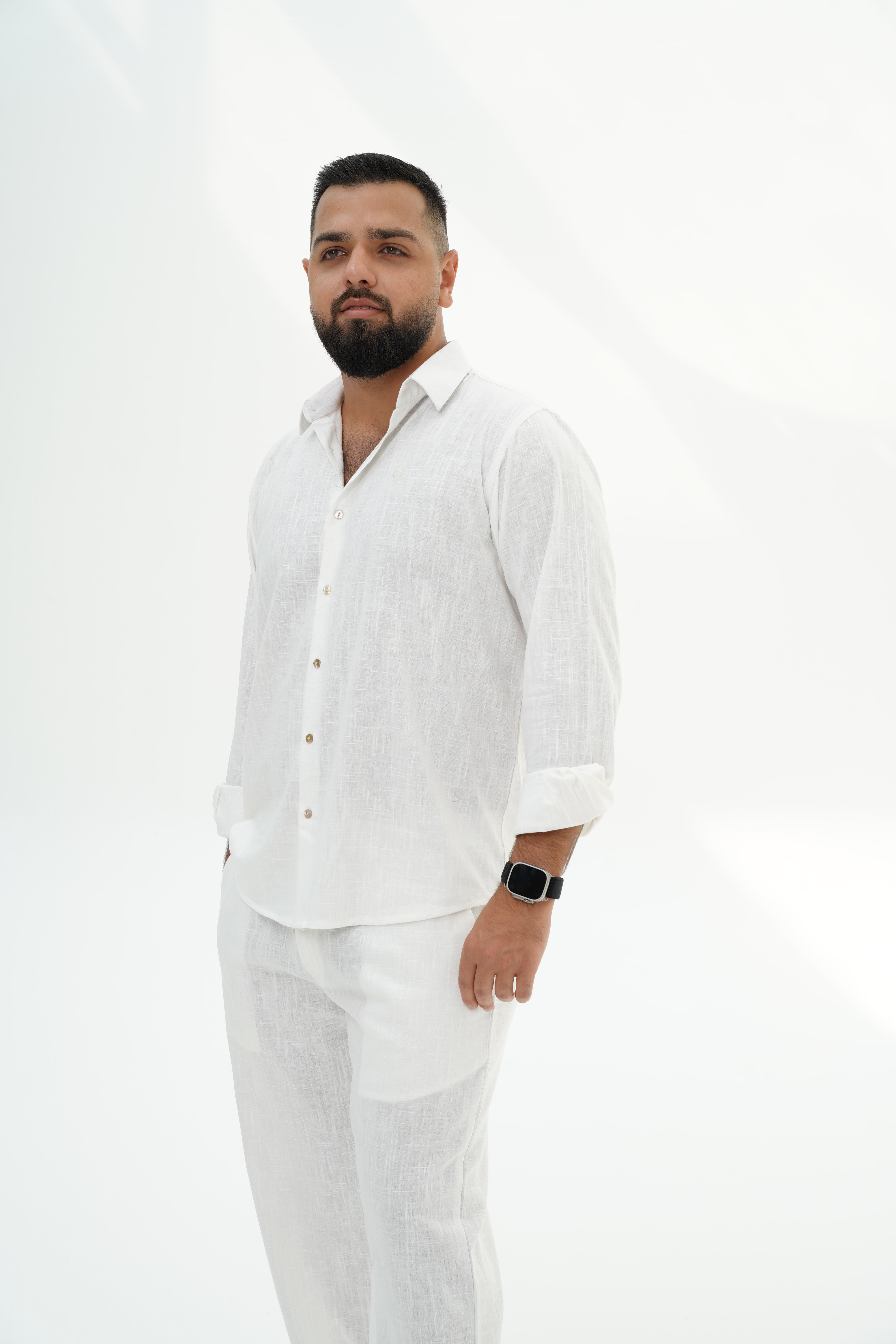 Men’s Linen Shirt – White