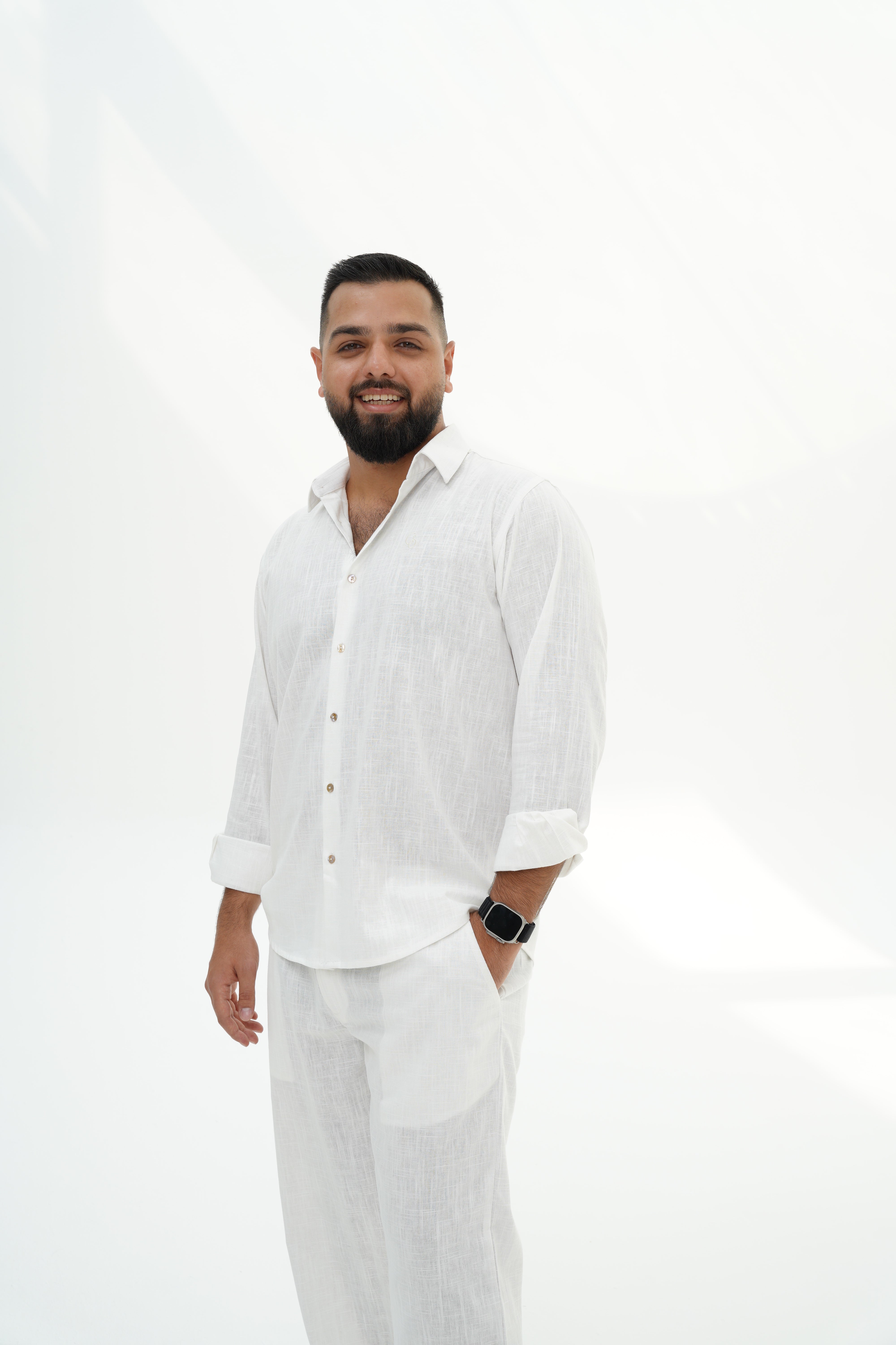 Men’s Linen Shirt – White