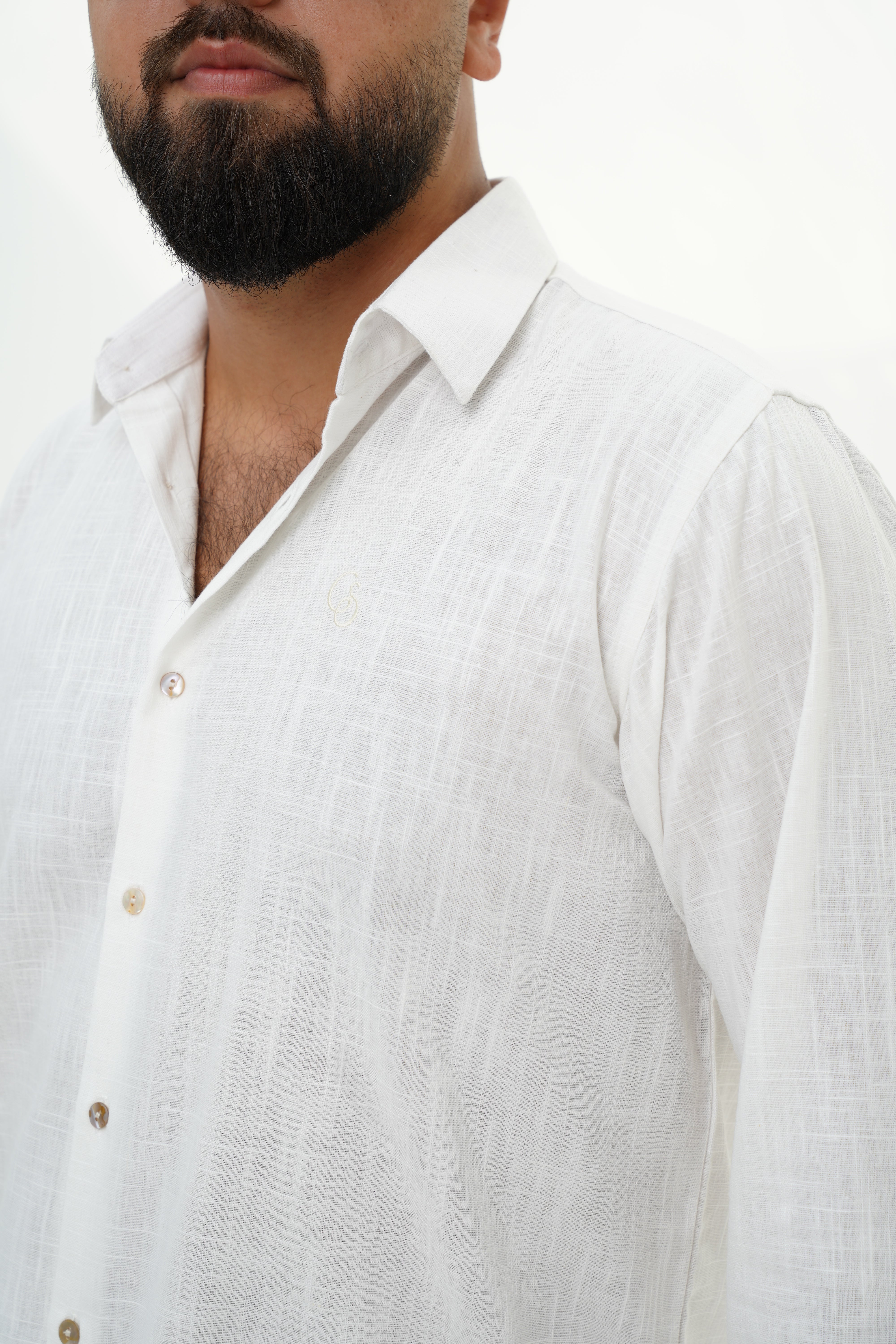Men’s Linen Shirt – White