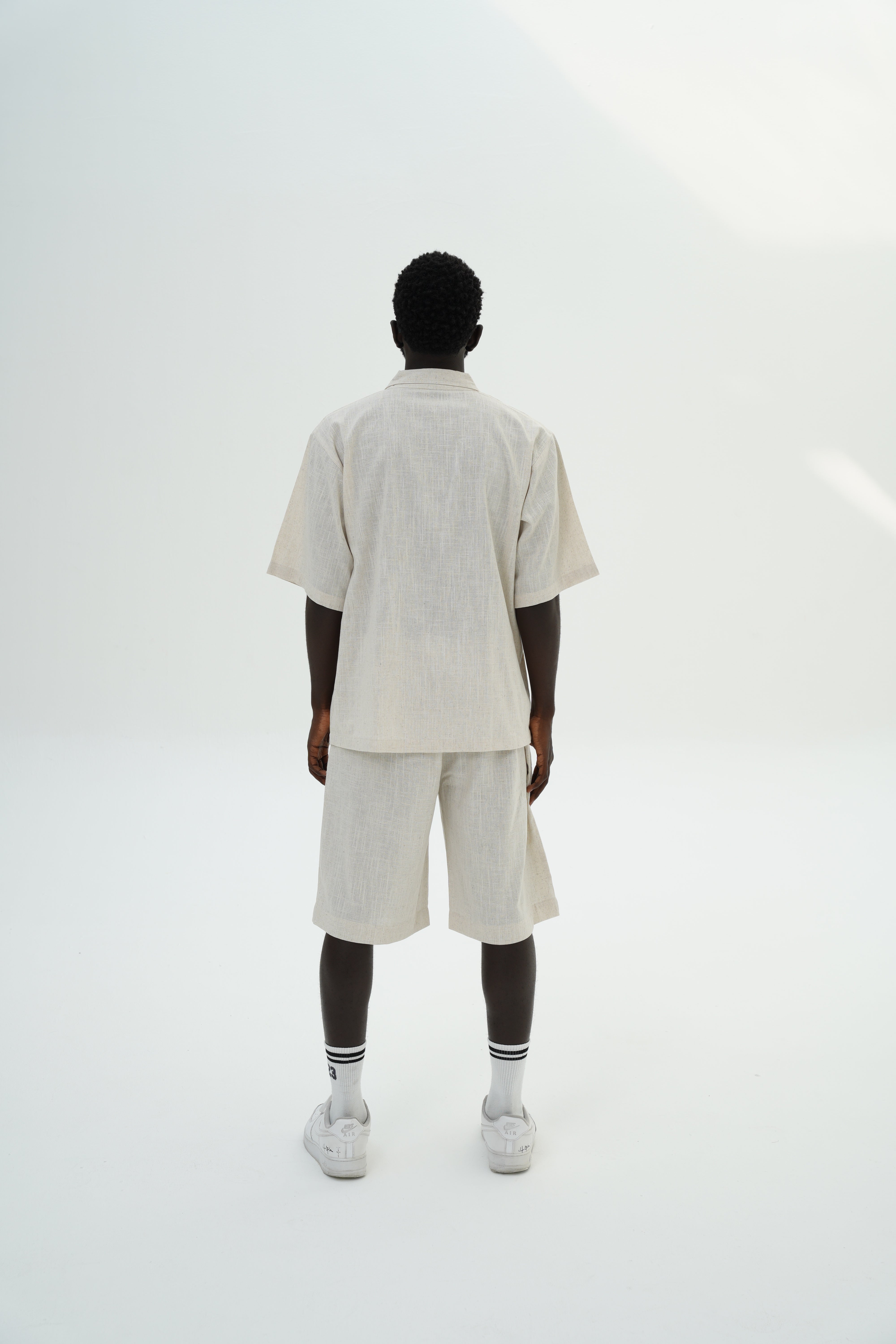 Sandy Breeze Men's Linen Set - Beige