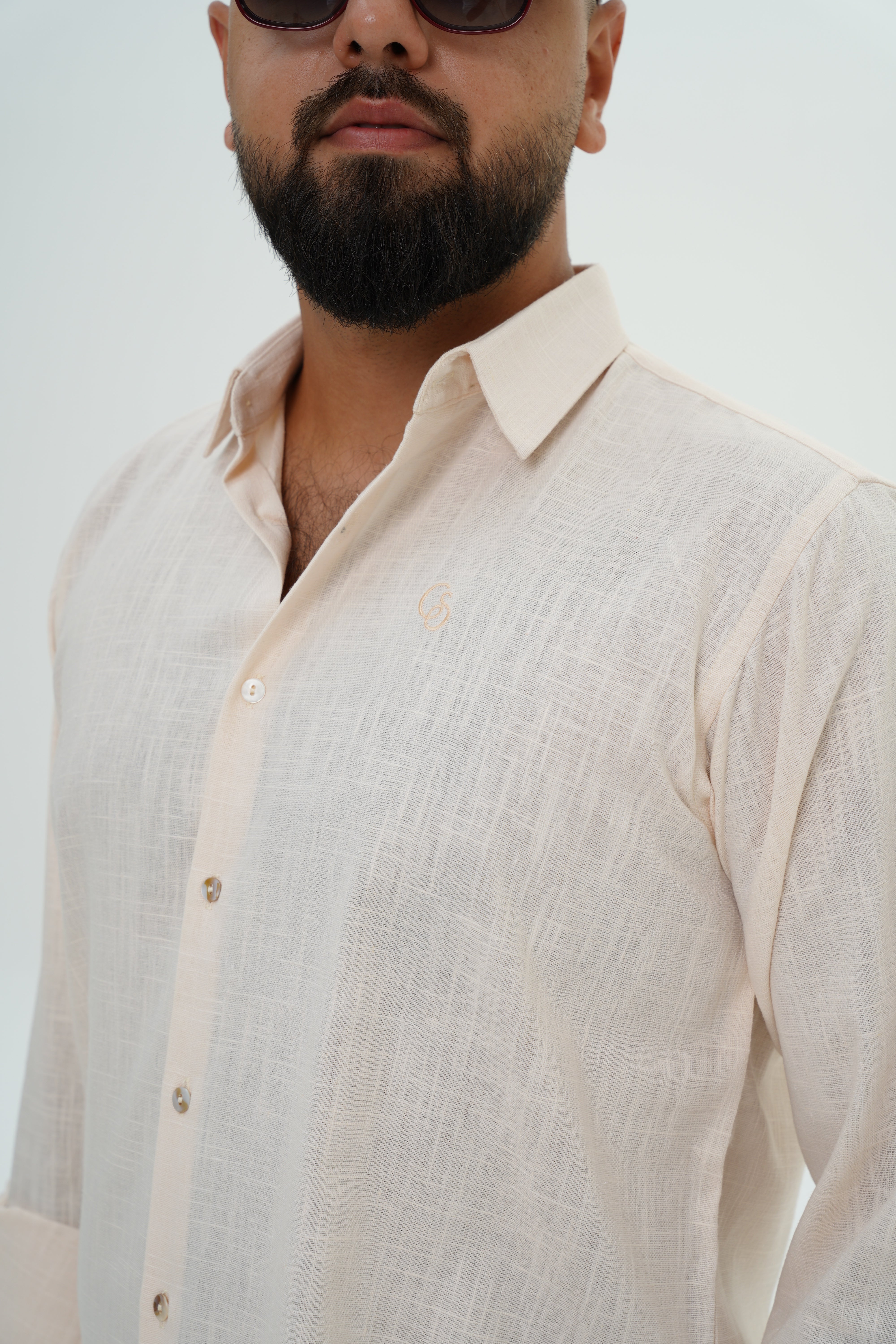 Men’s Linen Shirt – Peach