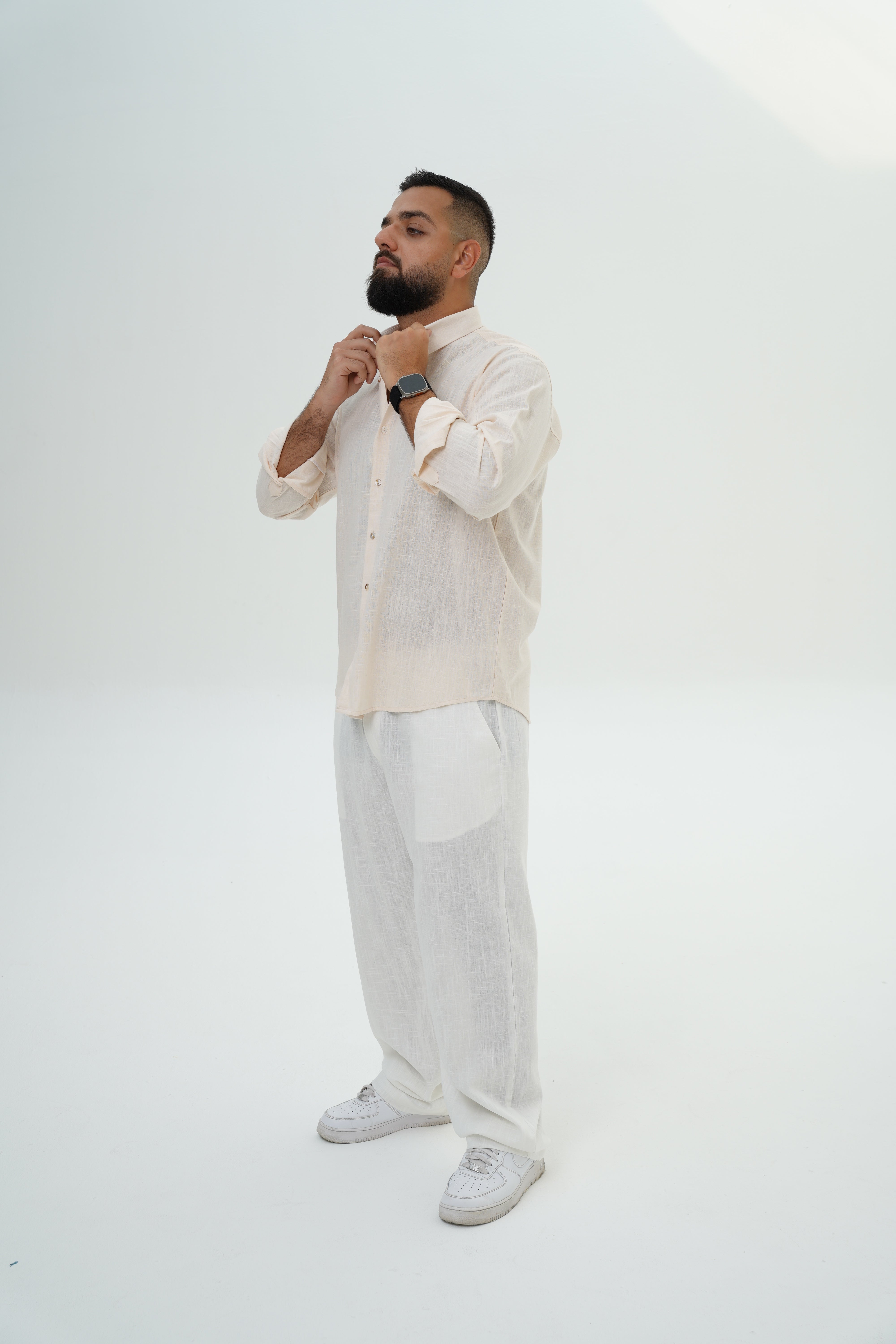 Men's Linen Set - Peach