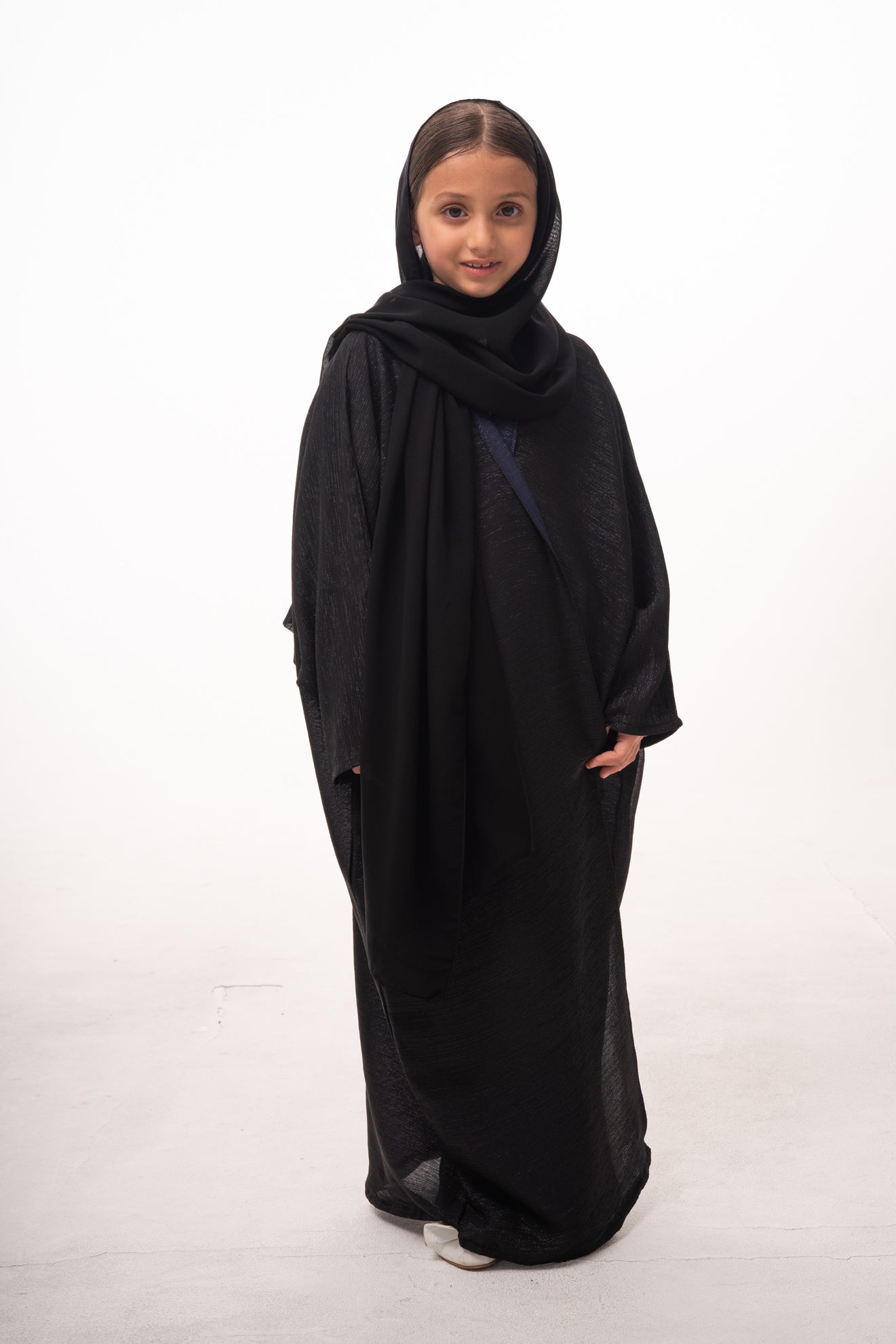 Mommy & Me - Taliah Shimmer Girls Open Abaya