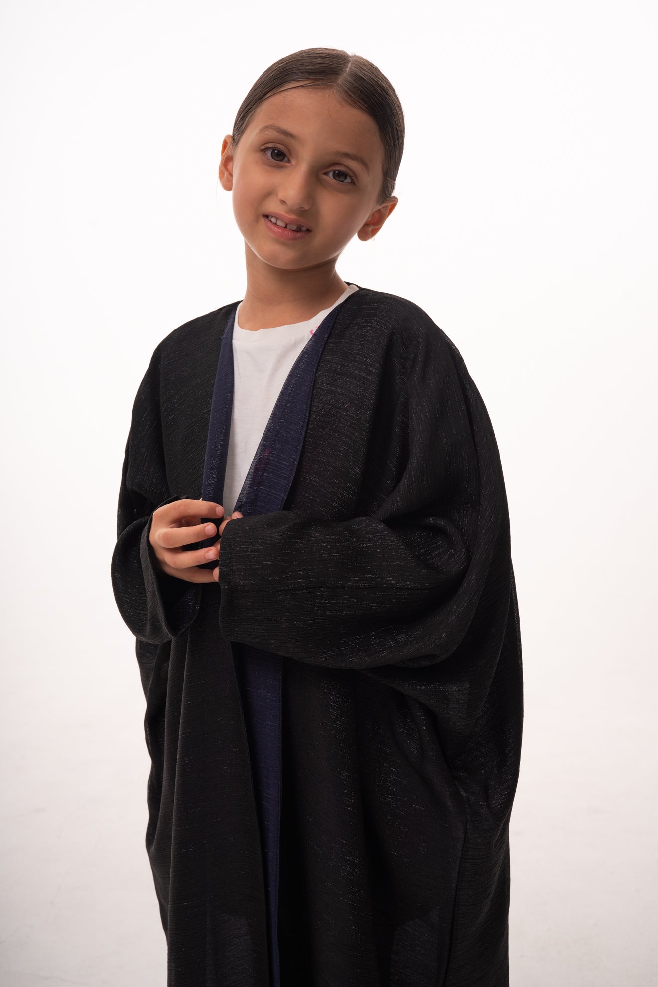 Mommy & Me - Taliah Shimmer Girls Open Abaya