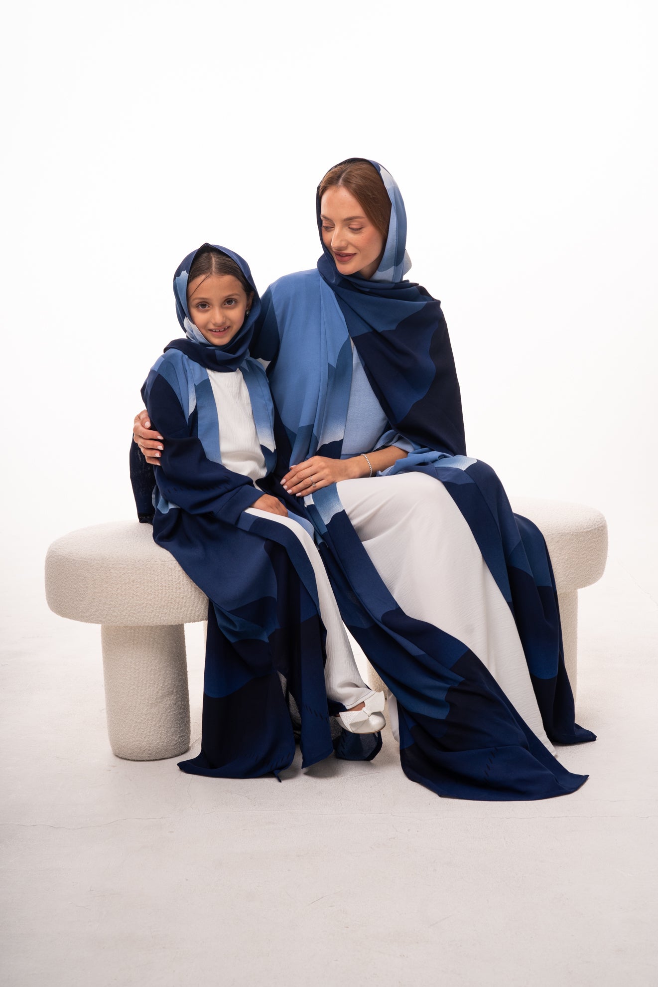 Mommy & Me - Ombré Elegance Girls Abaya Set - Blue
