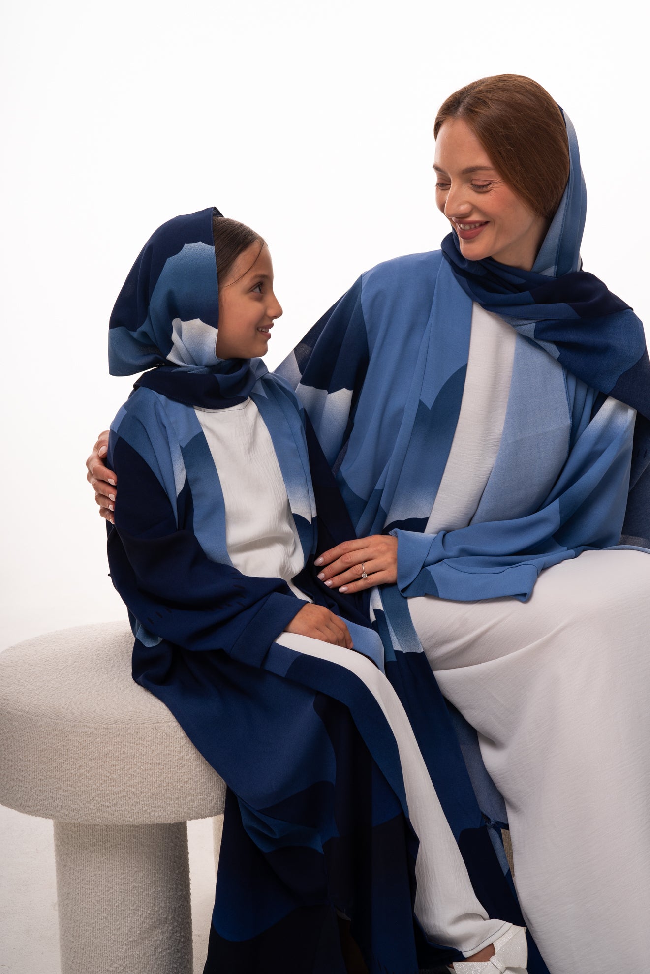Mommy&Me - Ombré Elegance Abaya Set - Blue