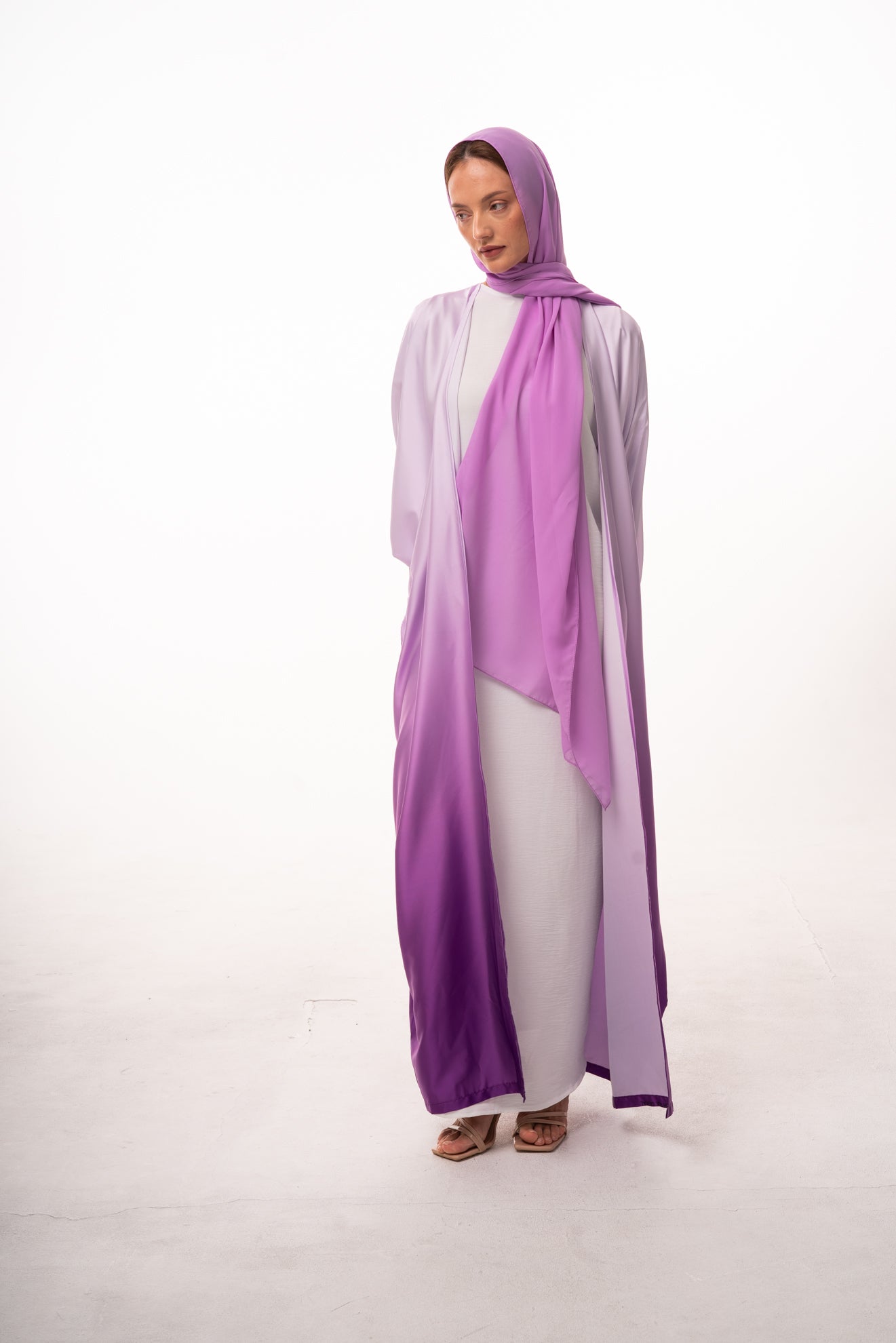 Elaf Ombré Abaya - Purple