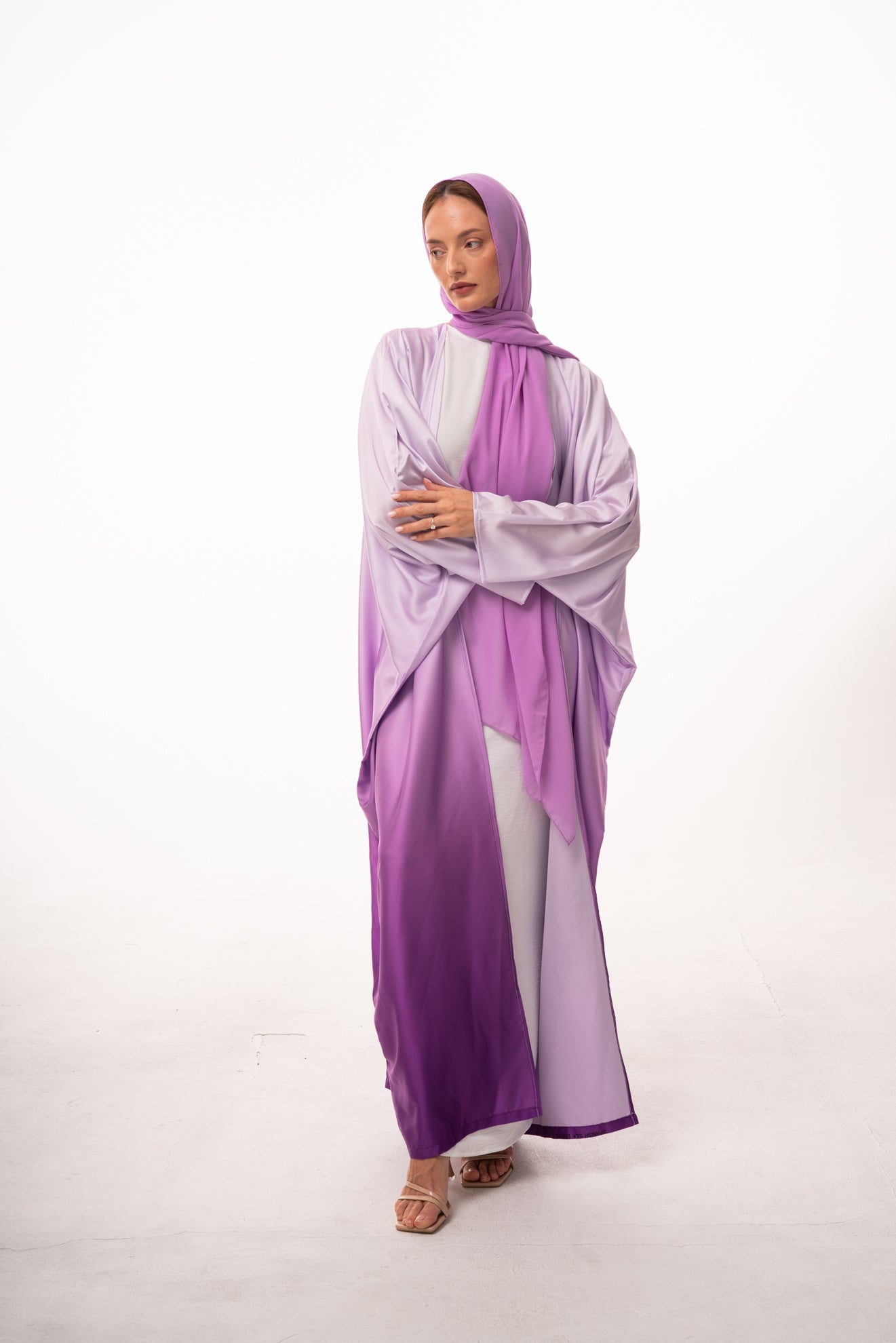 Mommy & Me - Elaf Ombré Abaya - Purple
