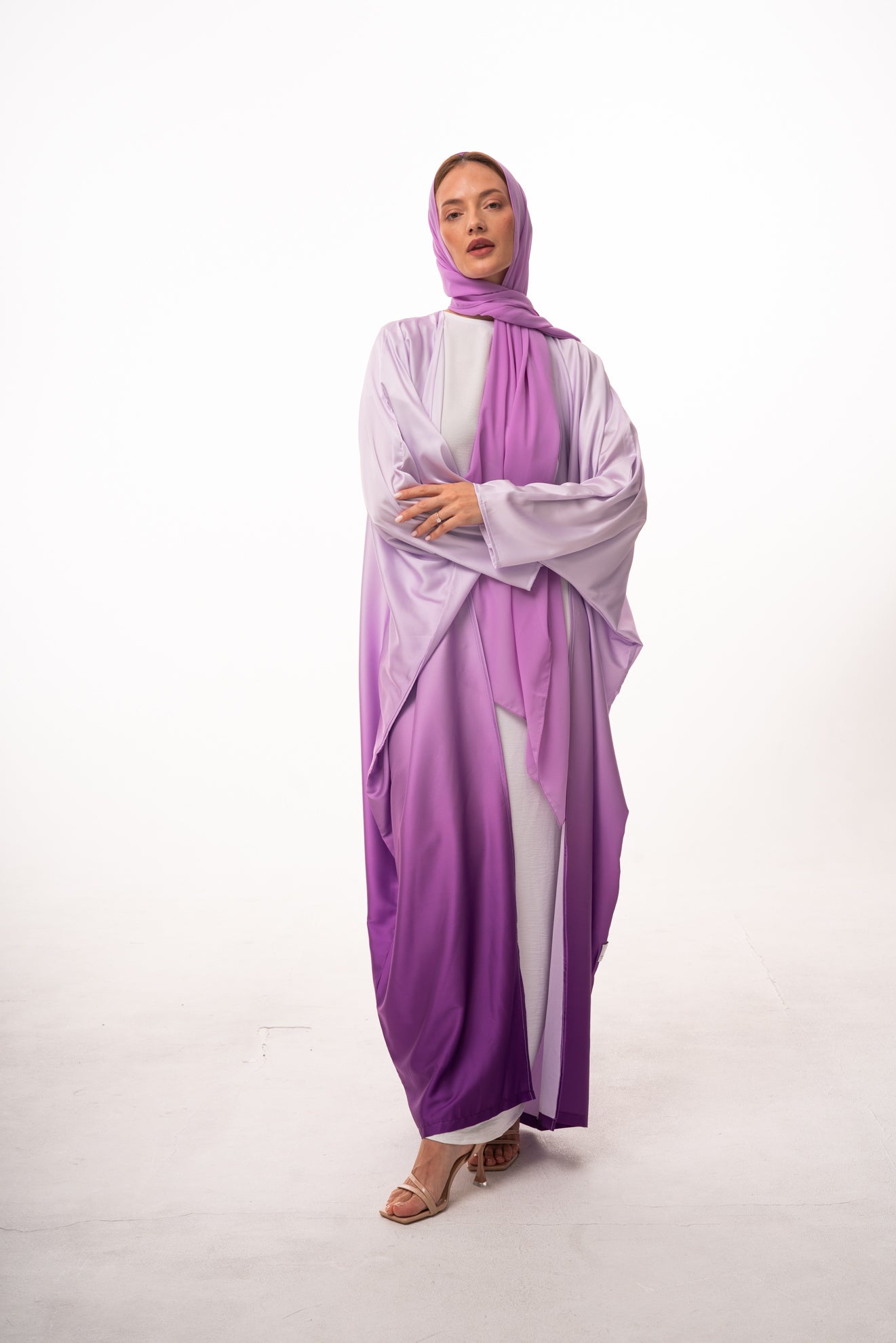 Mommy & Me - Elaf Ombré Abaya - Purple