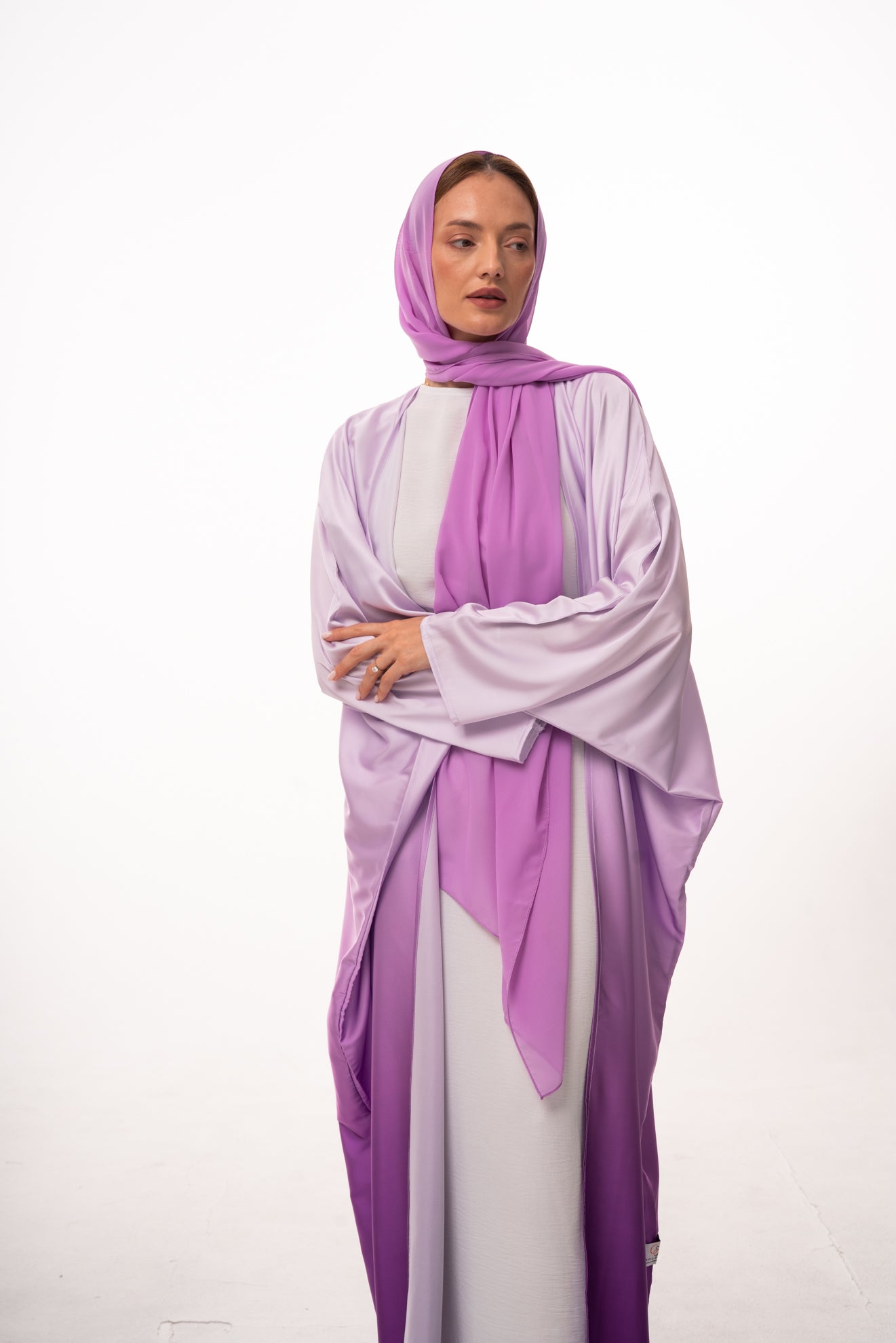 Mommy & Me - Elaf Ombré Abaya - Purple