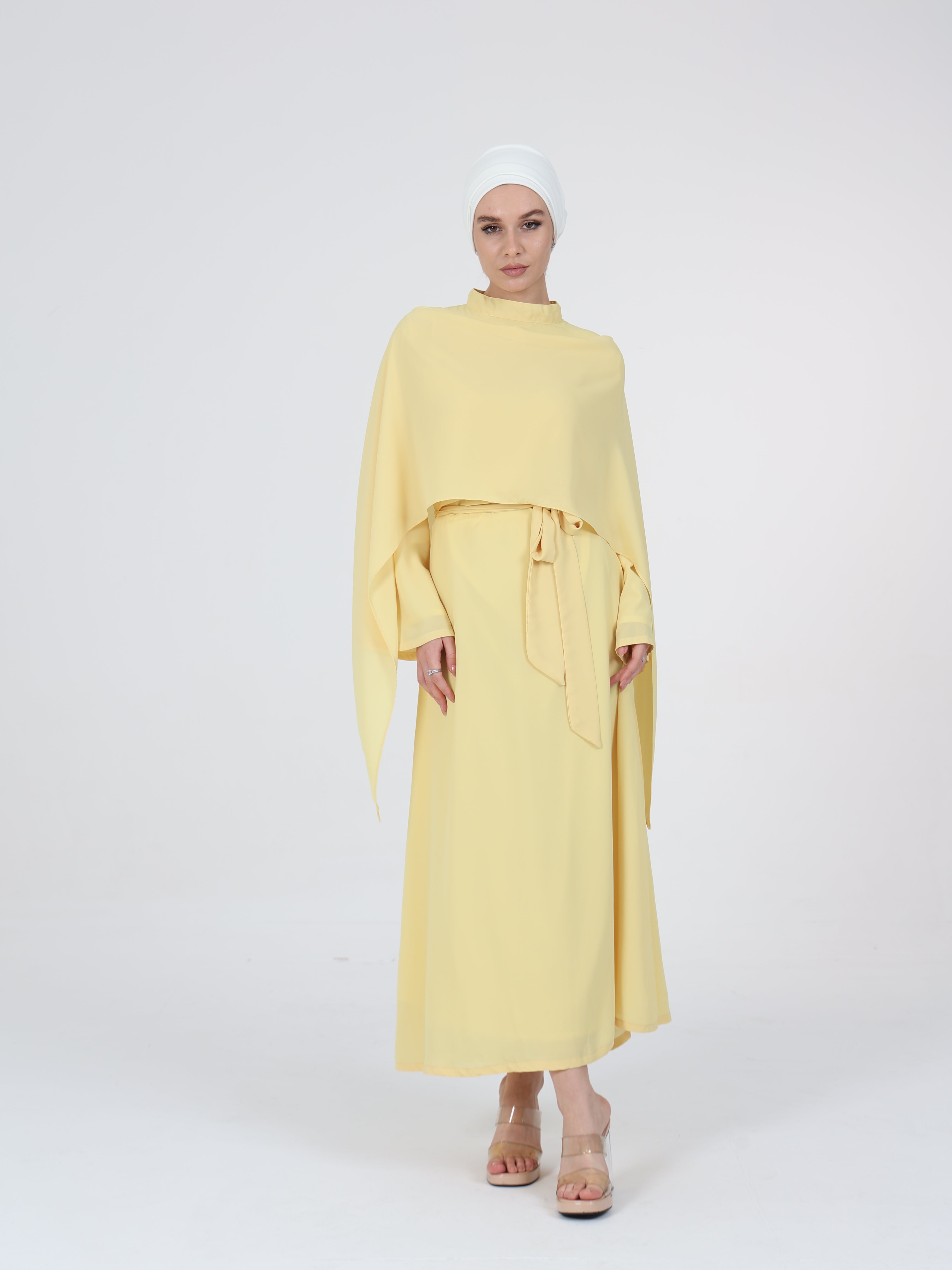 SAFA CAPE SET - BUTTER YELLOW