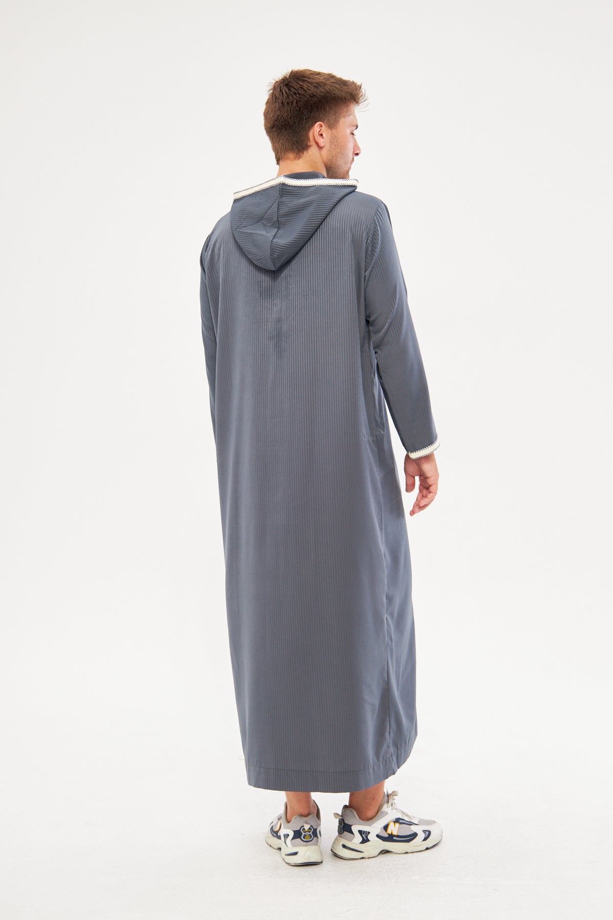 Daddy & Me - Moroccan Long Sleeve Thobe - Dark Gray