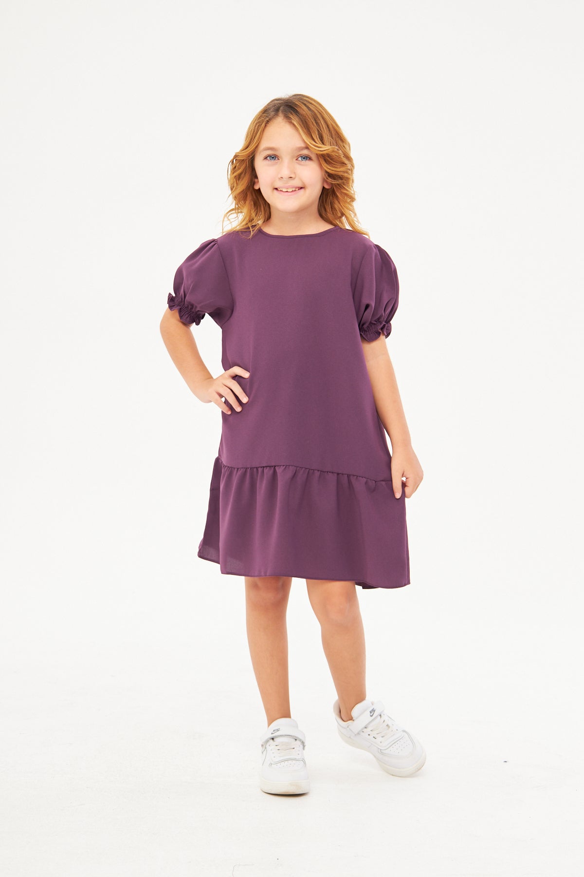 Mommy & Me - Deena Ruffled Hem Girls Dress