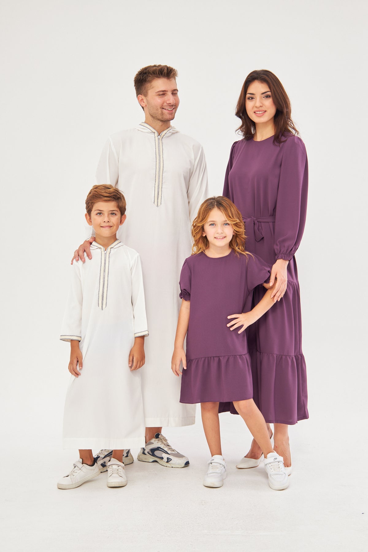 Mommy & Me - Deena Long Dress with Ruffled Hem