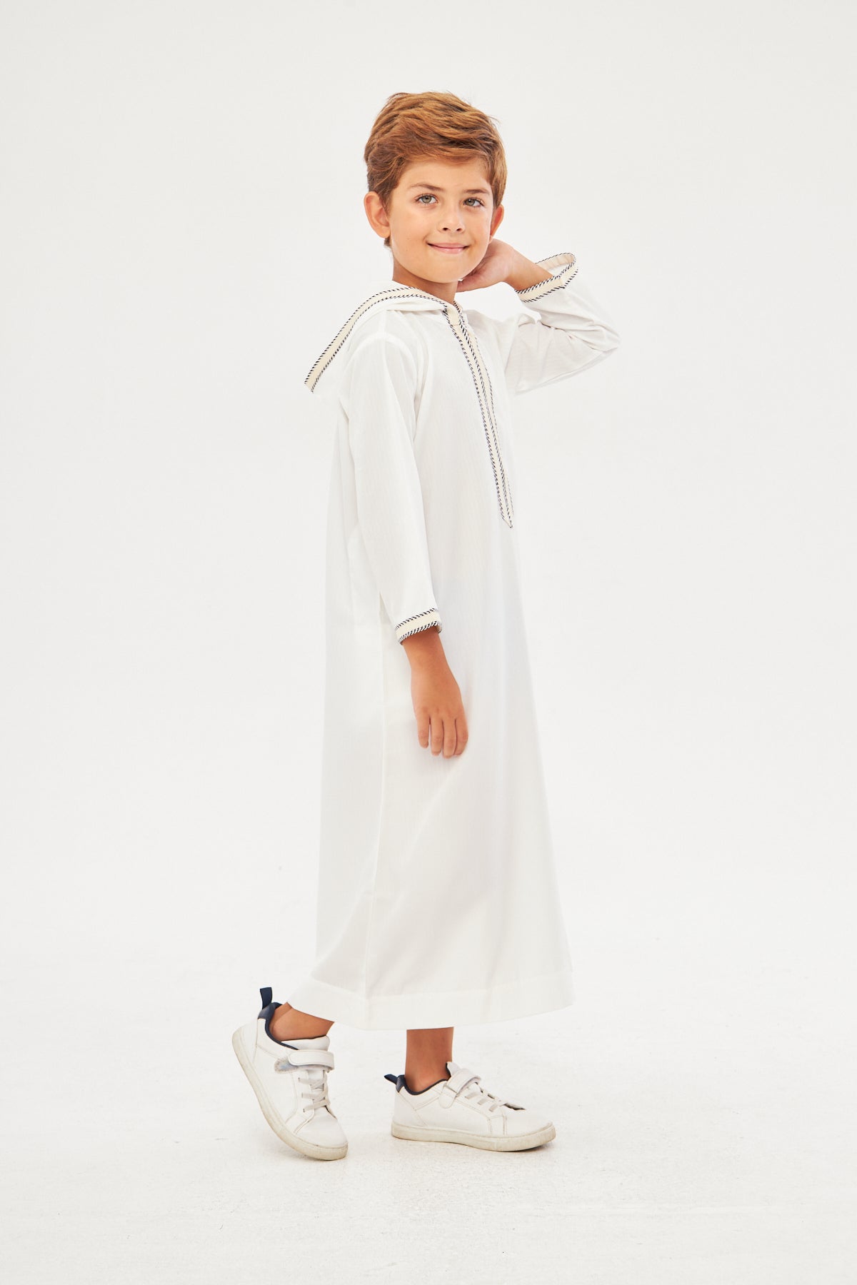 Daddy & Me - Moroccan Boys Long Sleeve Thobe - White