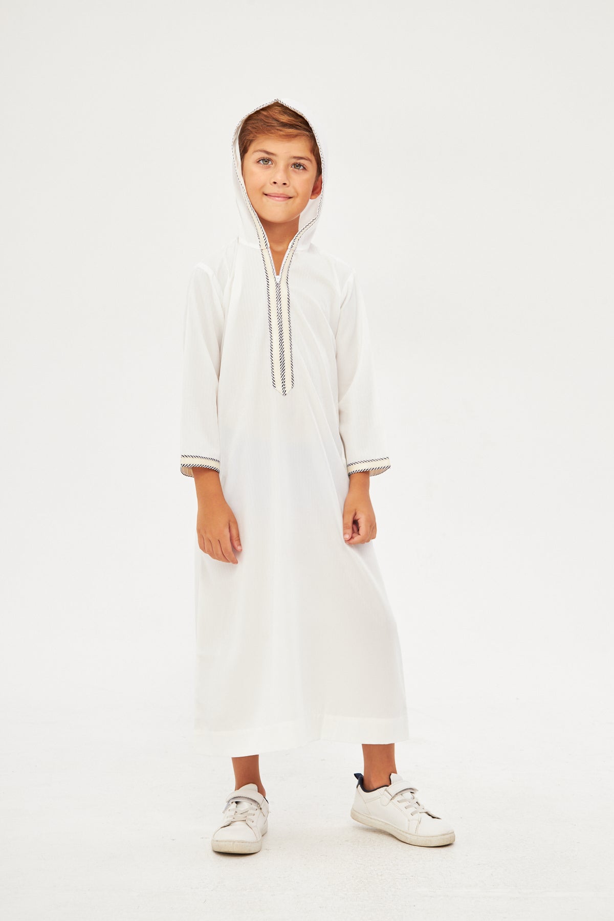 Daddy & Me - Moroccan Boys Long Sleeve Thobe - White