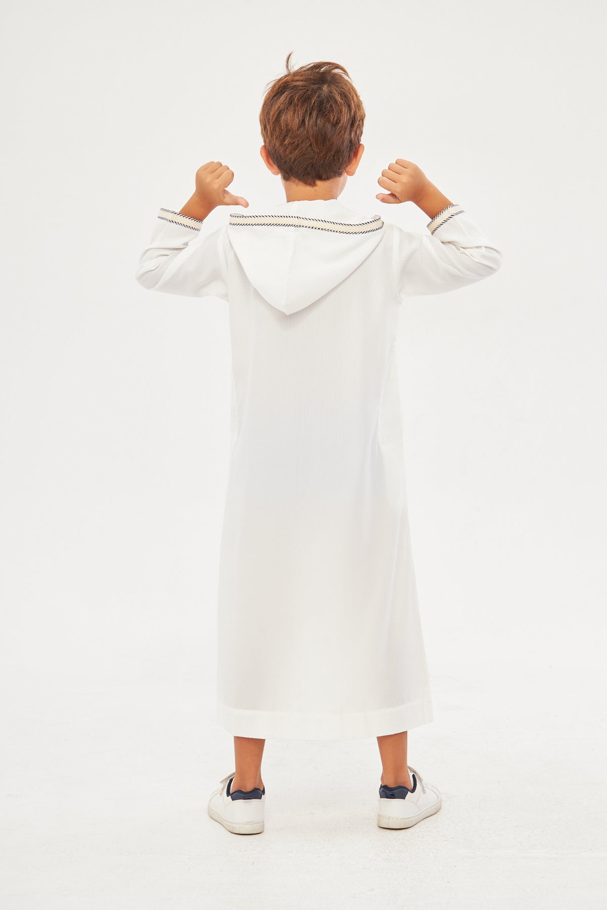 Daddy & Me - Moroccan Boys Long Sleeve Thobe - White