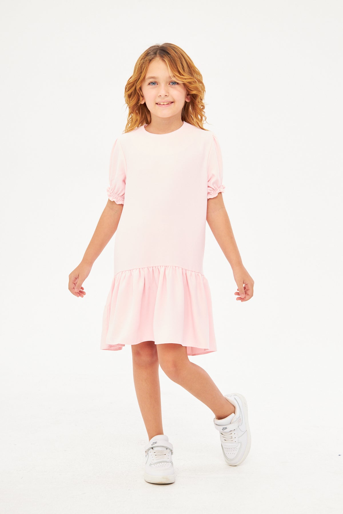 Mommy & Me - Deena Ruffled Hem Girls Dress