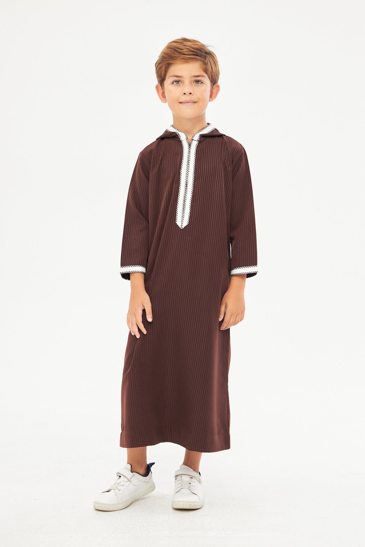Daddy & Me - Moroccan Boys Long Sleeve Thobe - Brown