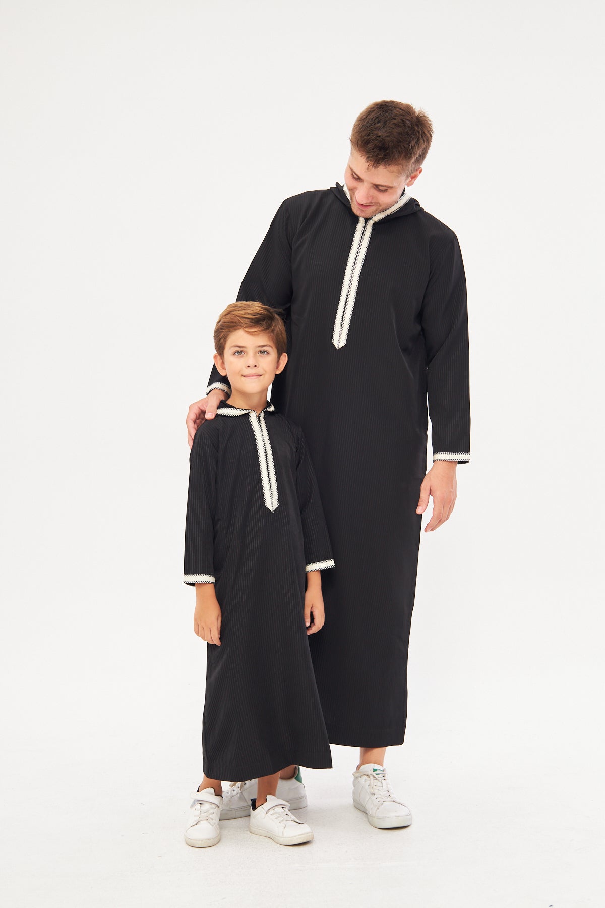 Daddy & Me - Moroccan Boys Long Sleeve Thobe - Black