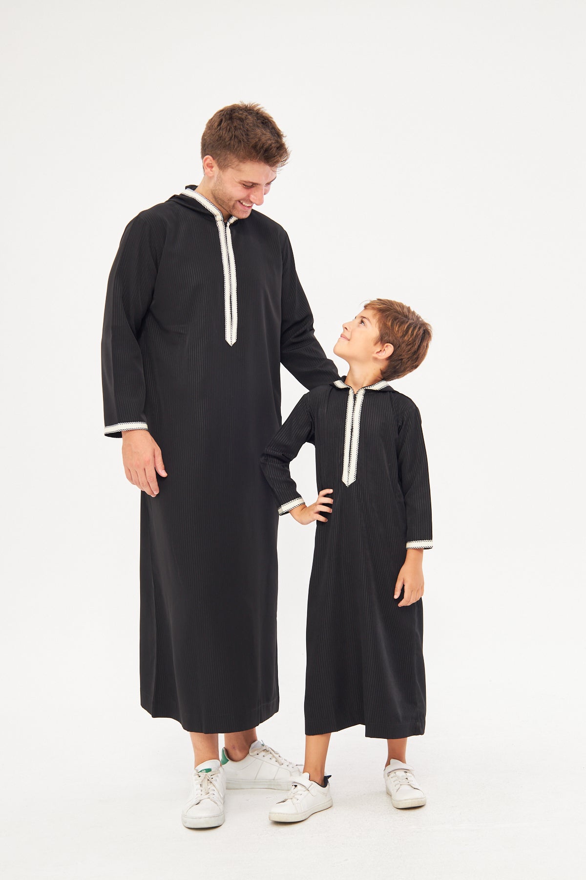 Daddy & Me - Moroccan Boys Long Sleeve Thobe - Black