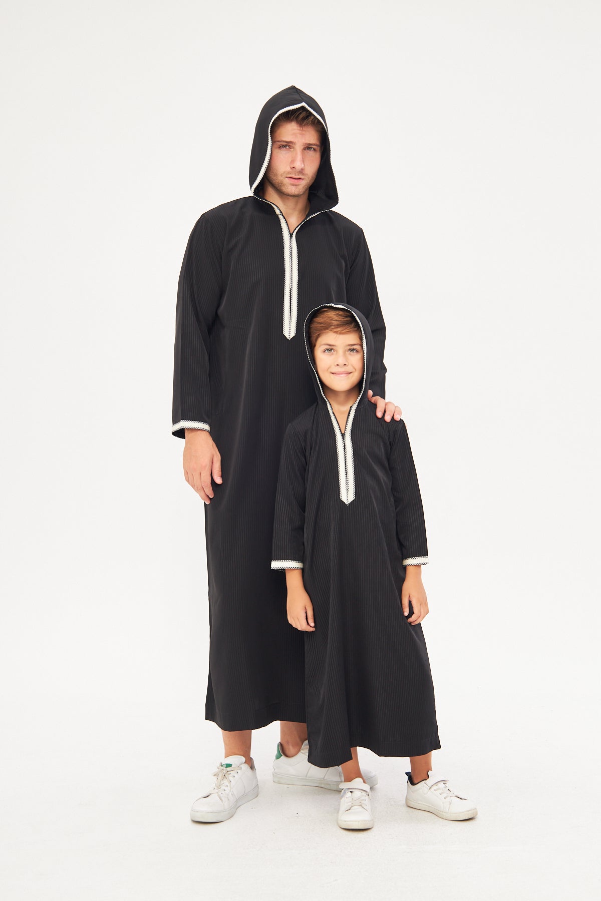 Daddy & Me - Moroccan Boys Long Sleeve Thobe - Black