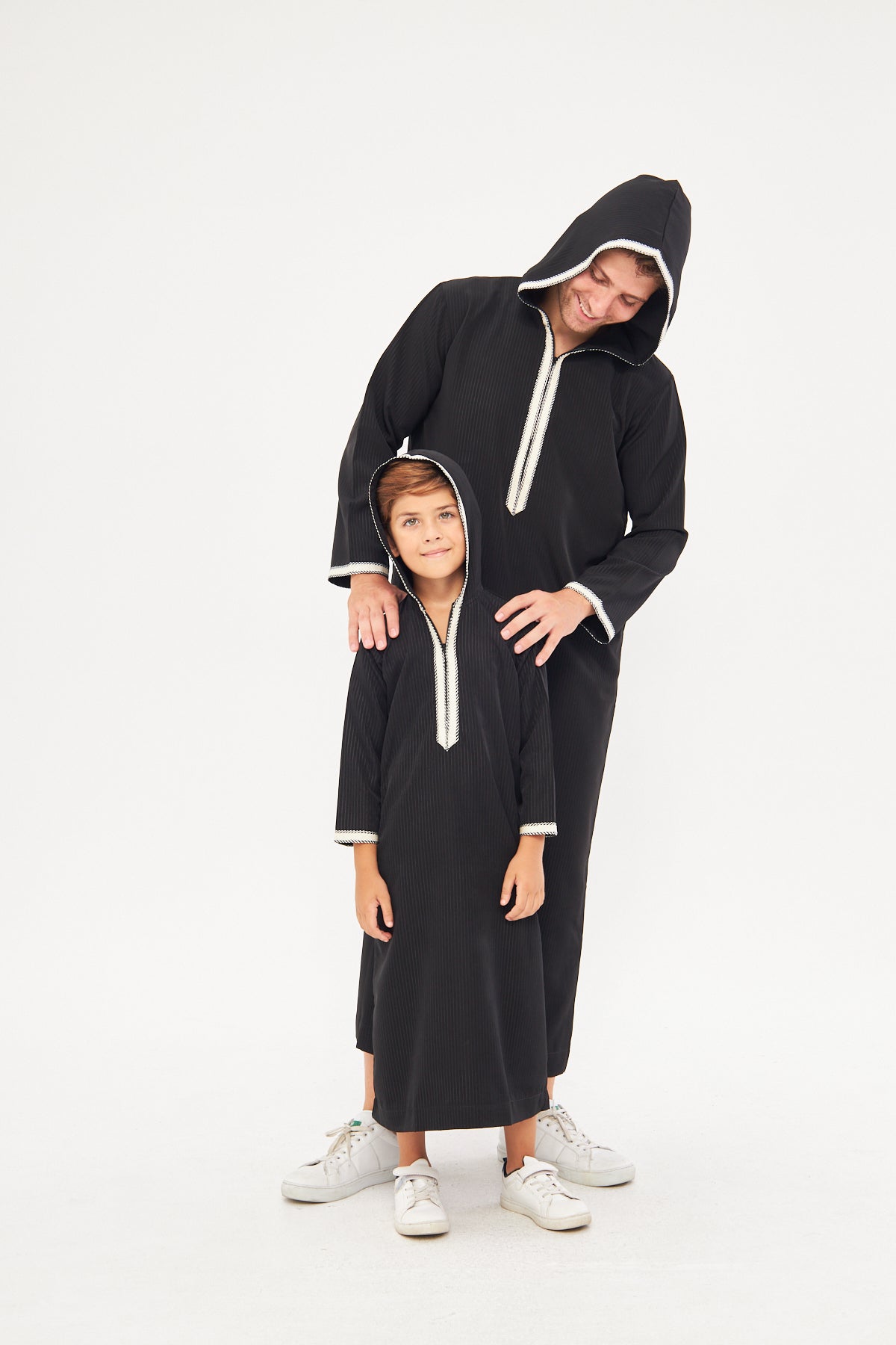 Daddy & Me - Moroccan Boys Long Sleeve Thobe - Black