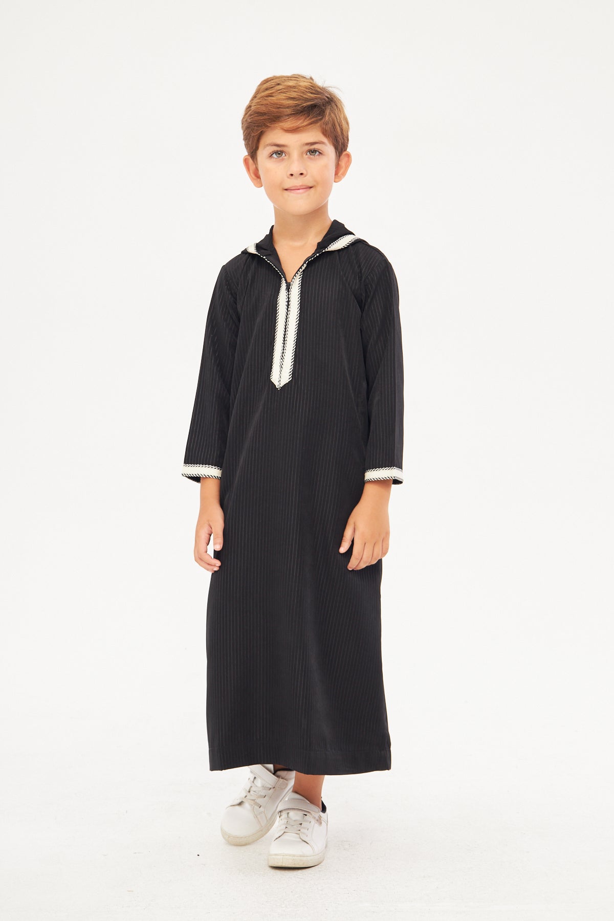 Daddy & Me - Moroccan Boys Long Sleeve Thobe - Black