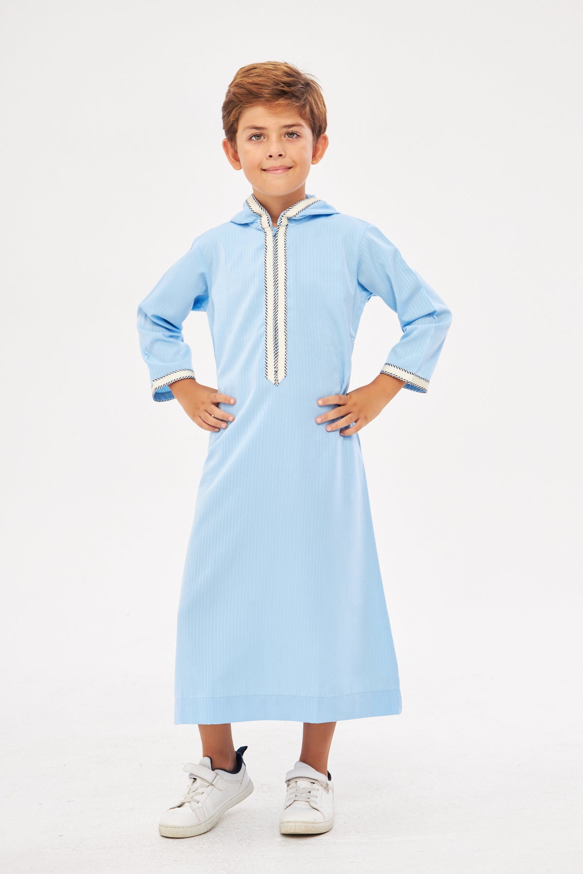 Daddy & Me - Moroccan Boys Long Sleeve Thobe - Light Blue