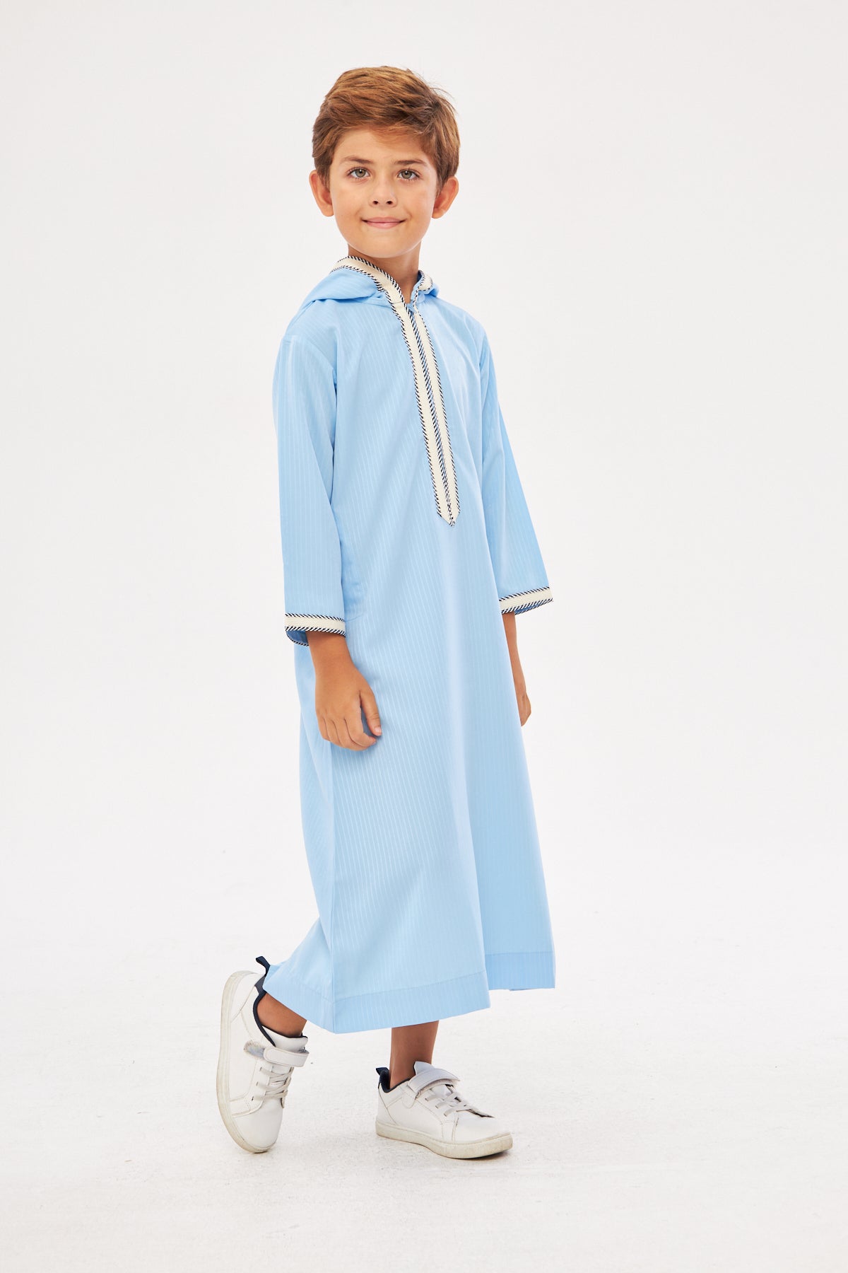 Daddy & Me - Moroccan Boys Long Sleeve Thobe - Light Blue