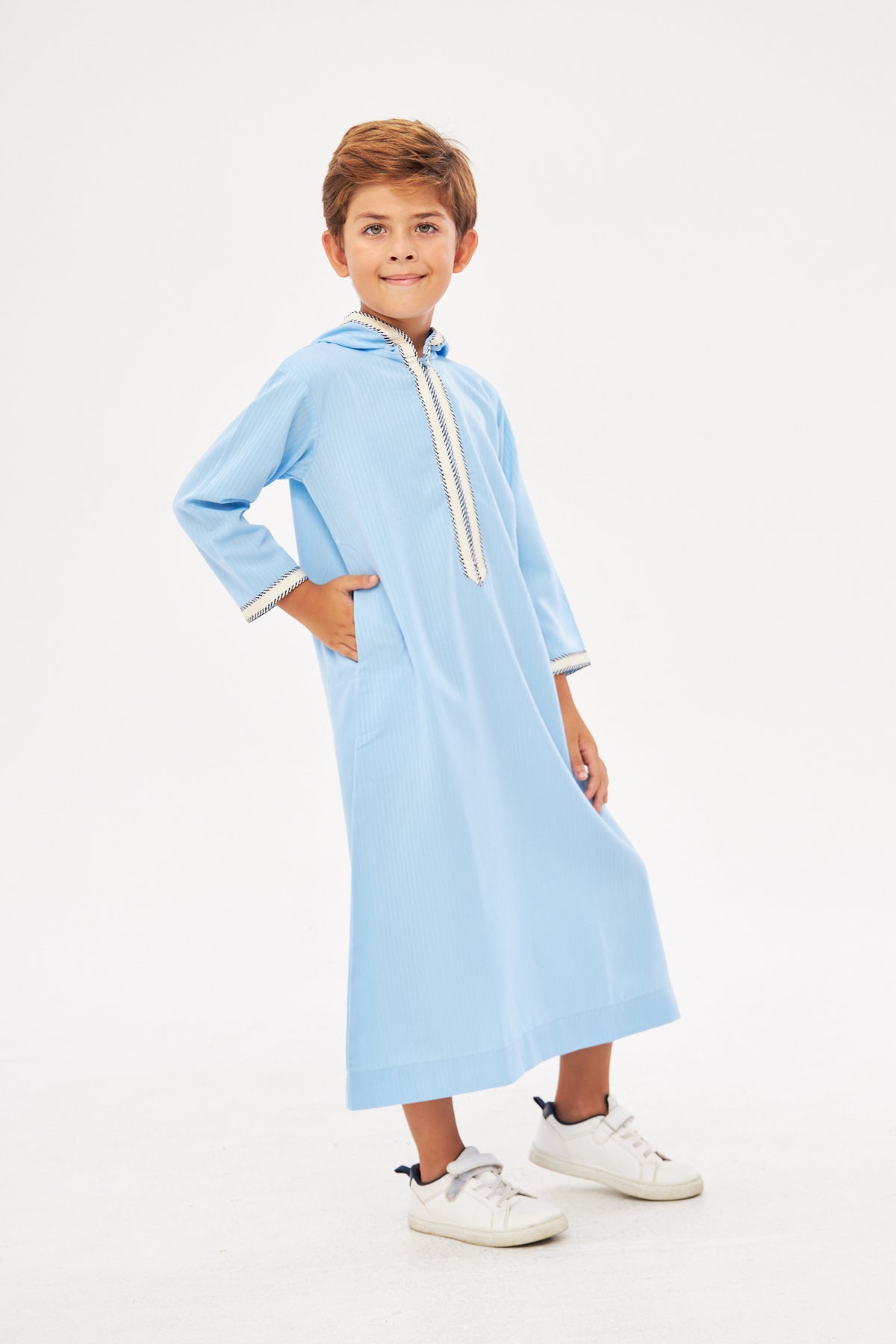 Daddy & Me - Moroccan Boys Long Sleeve Thobe - Light Blue