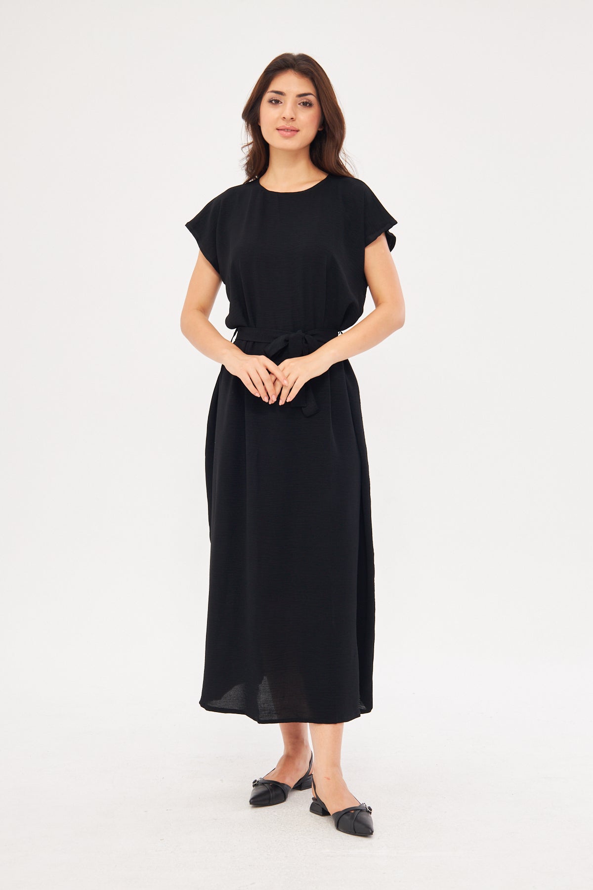 Adjustable Inner Slip Dress Short Sleeve