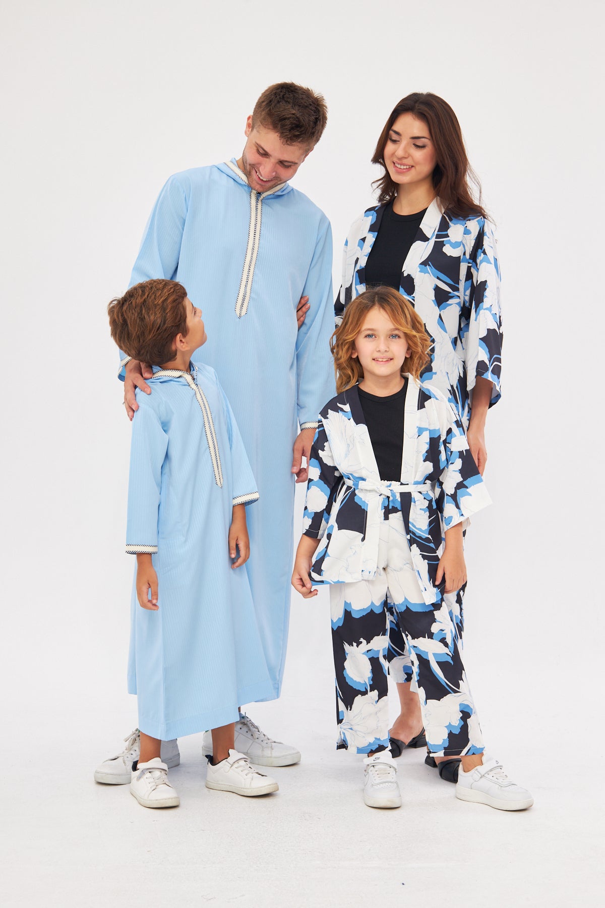 Daddy & Me - Moroccan Boys Long Sleeve Thobe - Light Blue