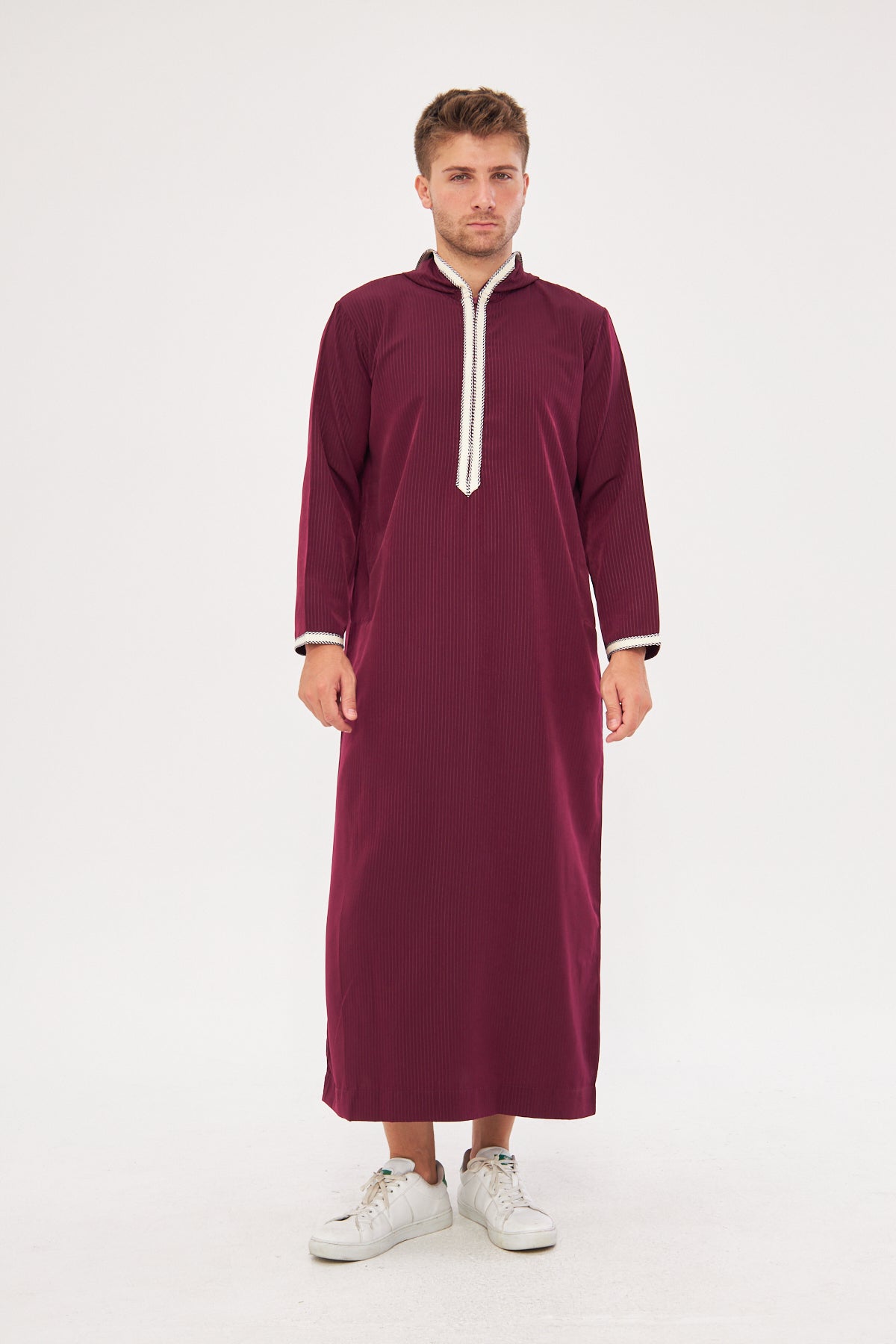 Daddy & Me - Moroccan Long Sleeve Thobe - Burgundy