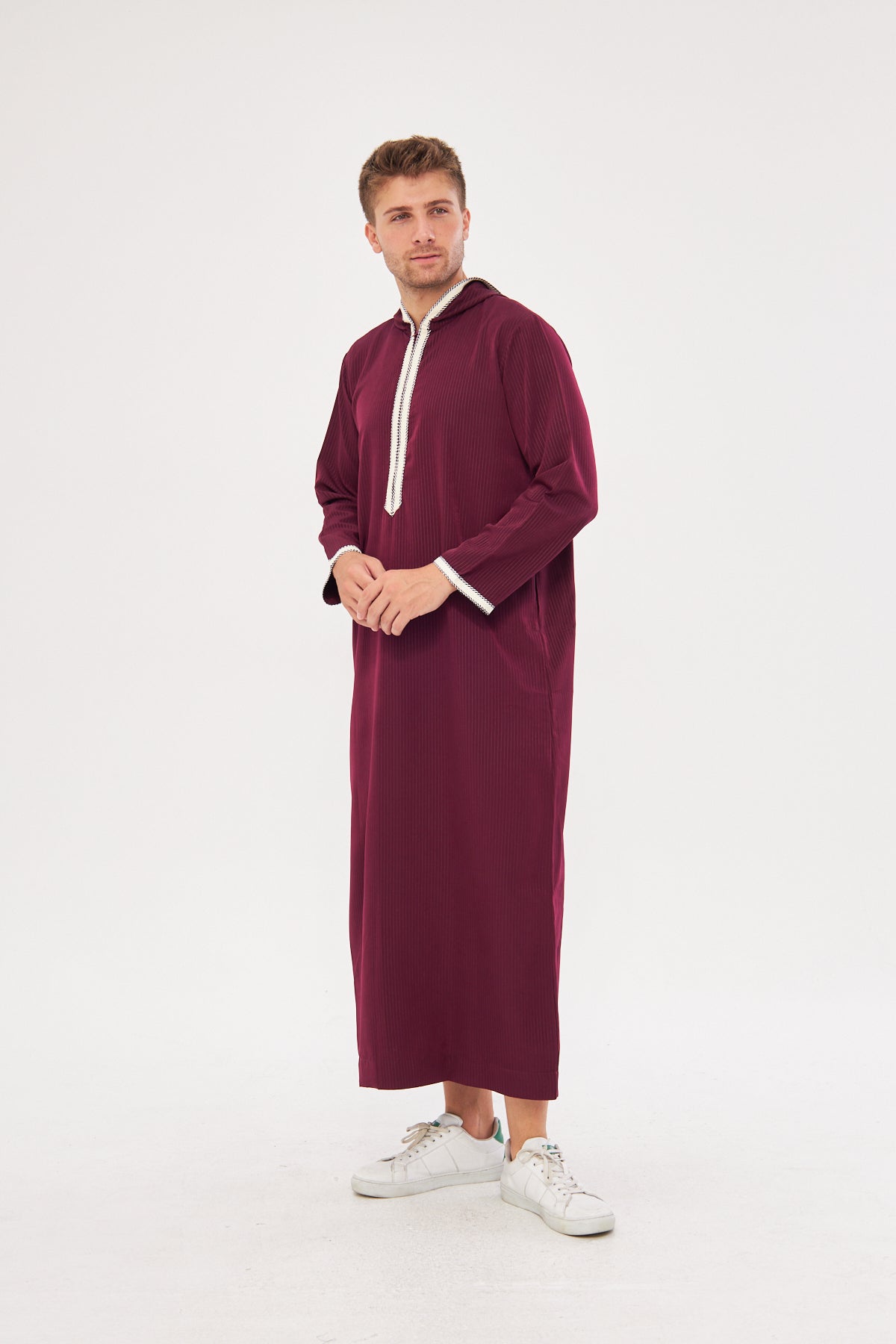 Daddy & Me - Moroccan Long Sleeve Thobe - Burgundy