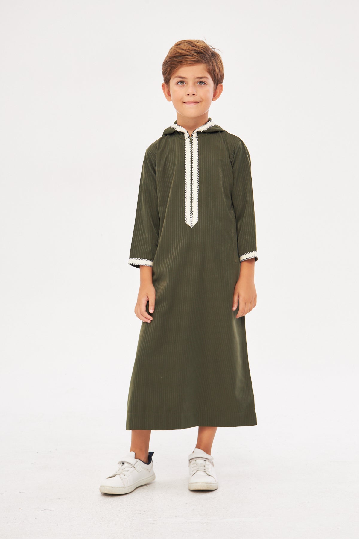 Daddy & Me - Moroccan Boys Long Sleeve Thobe - Dark Green