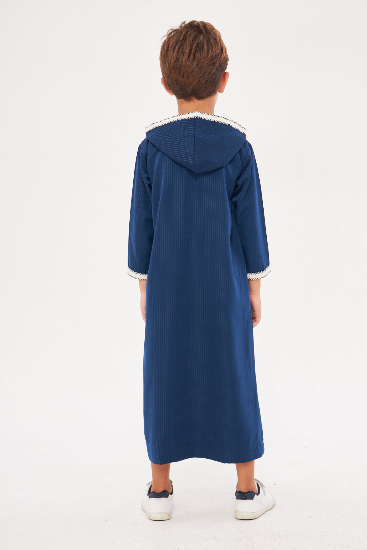 Daddy & Me - Moroccan Boys Long Sleeve Thobe - Navy Blue