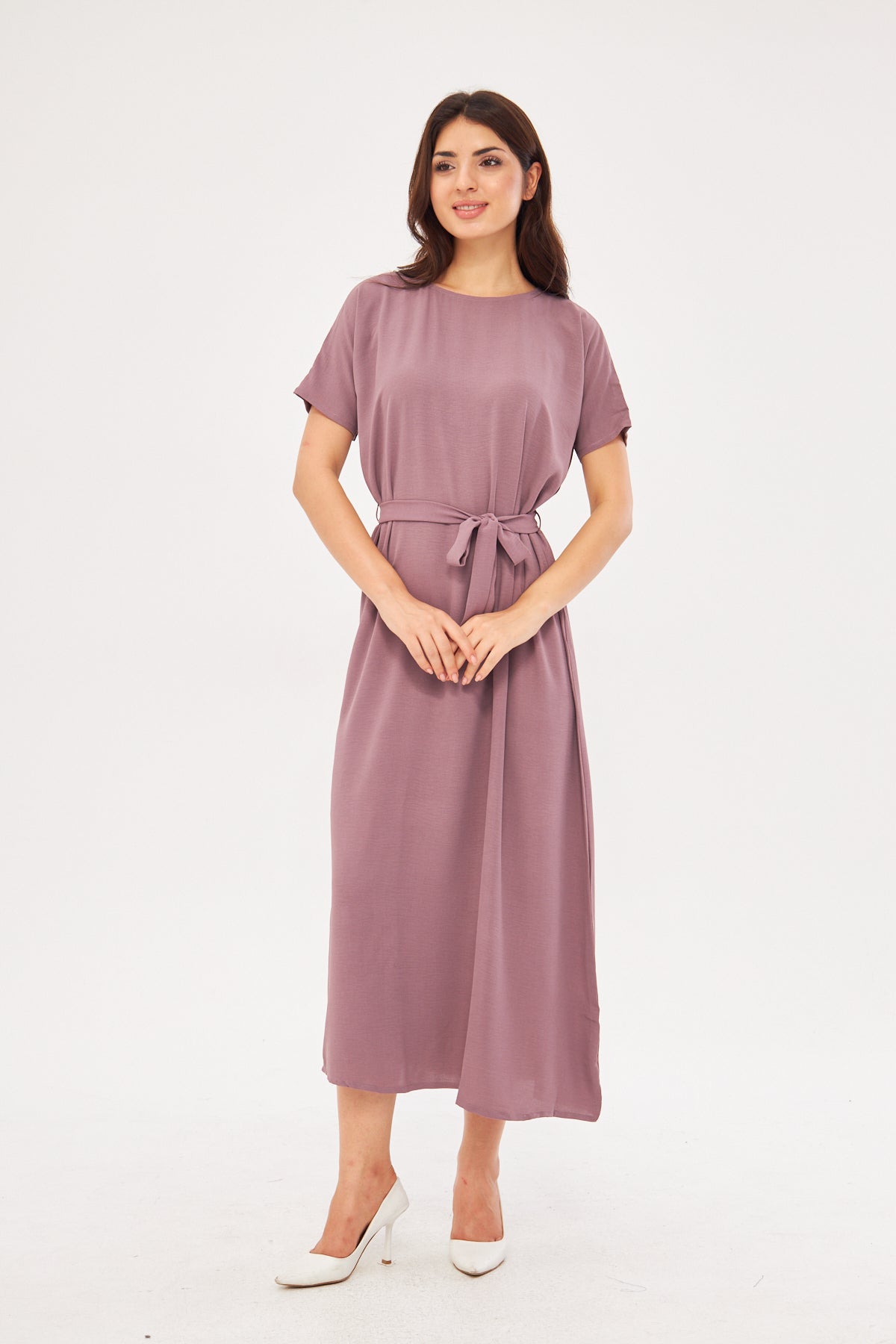 Adjustable Inner Slip Dress Short Sleeve
