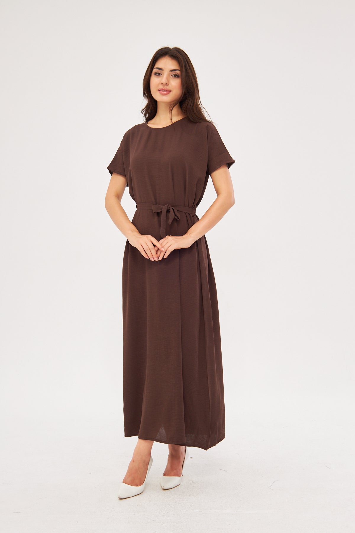 Adjustable Inner Slip Dress Short Sleeve