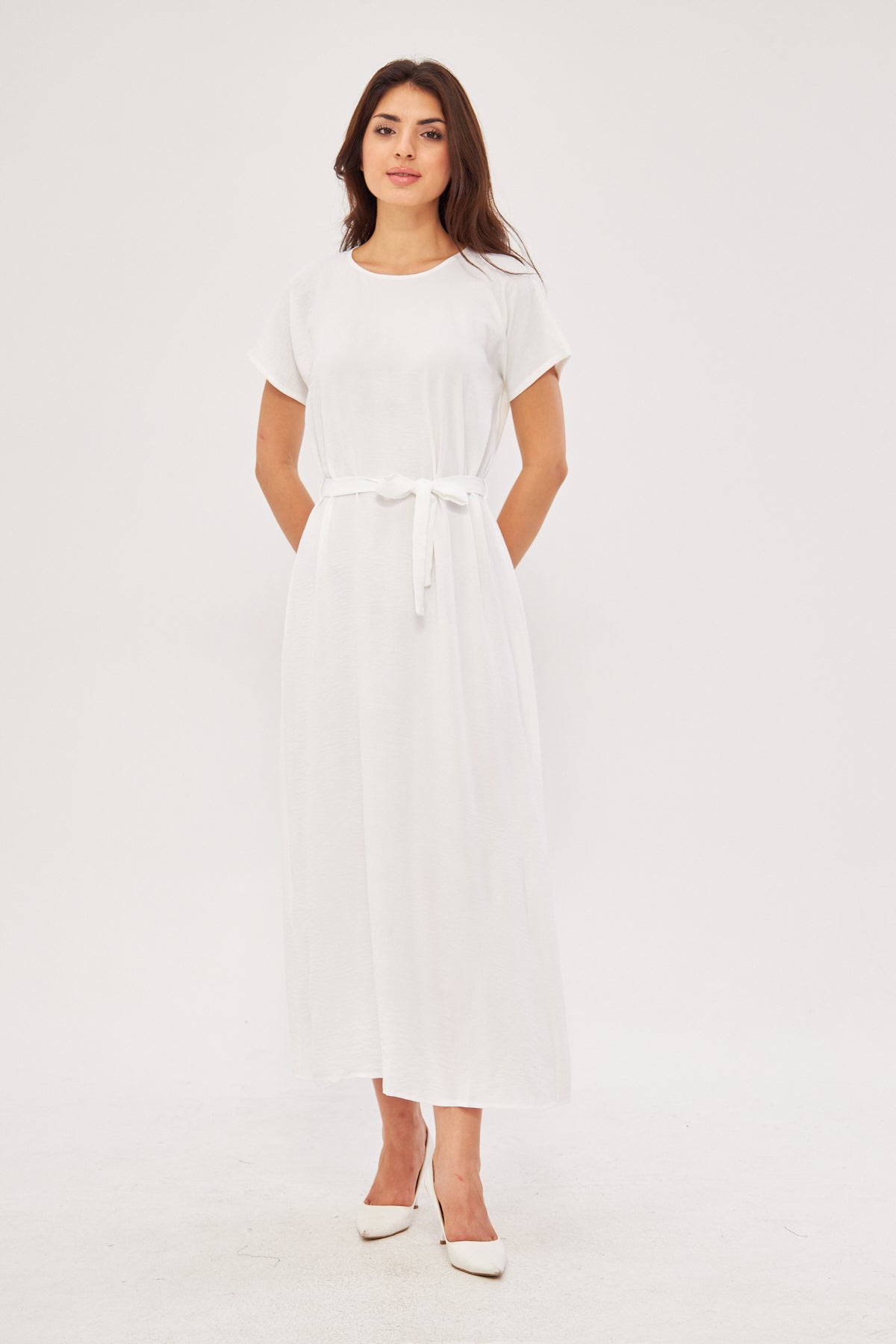Adjustable Inner Slip Dress Short Sleeve