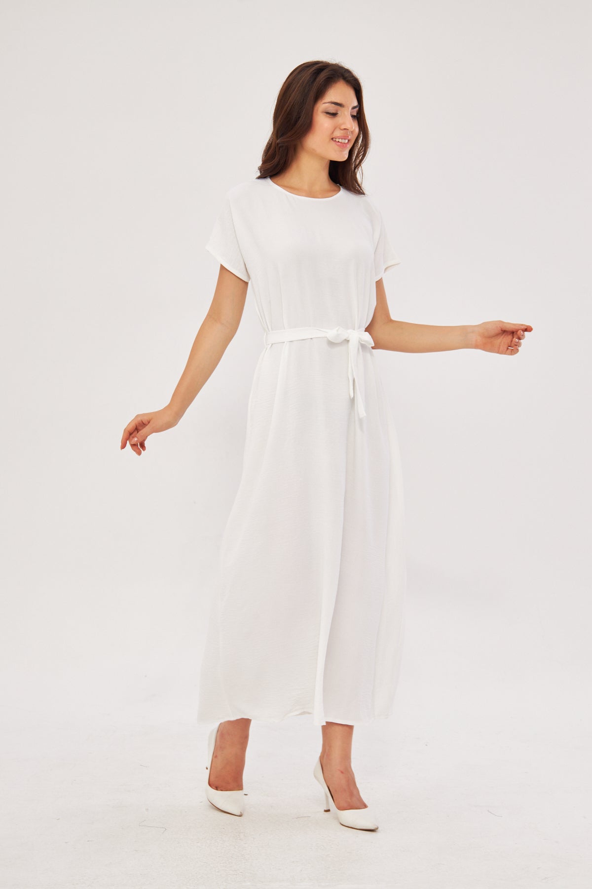 Adjustable Inner Slip Dress Short Sleeve