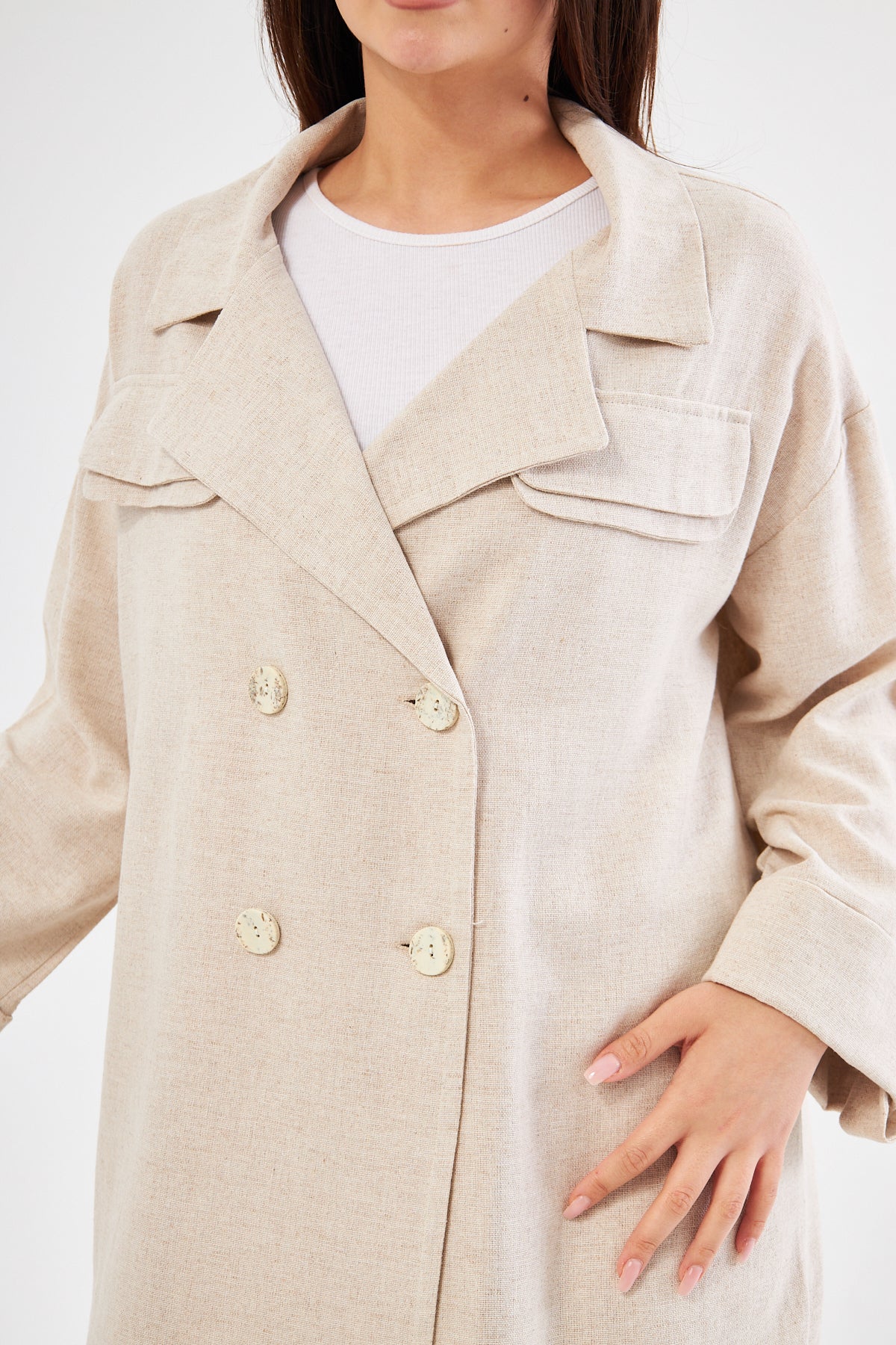 Sofia BizWear Blazer & Pants Set - Beige