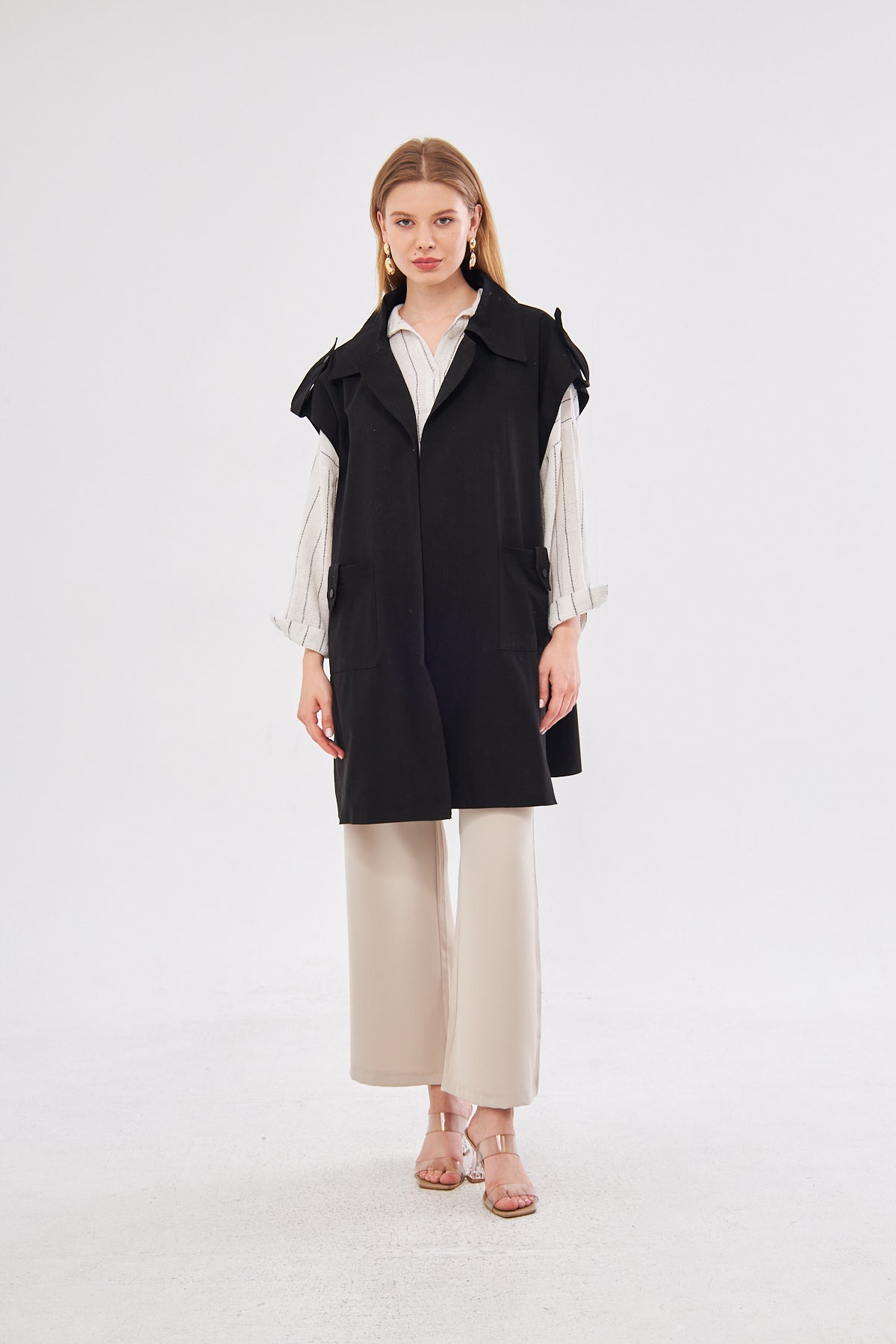 Sandra Sleeveless Trench Vest
