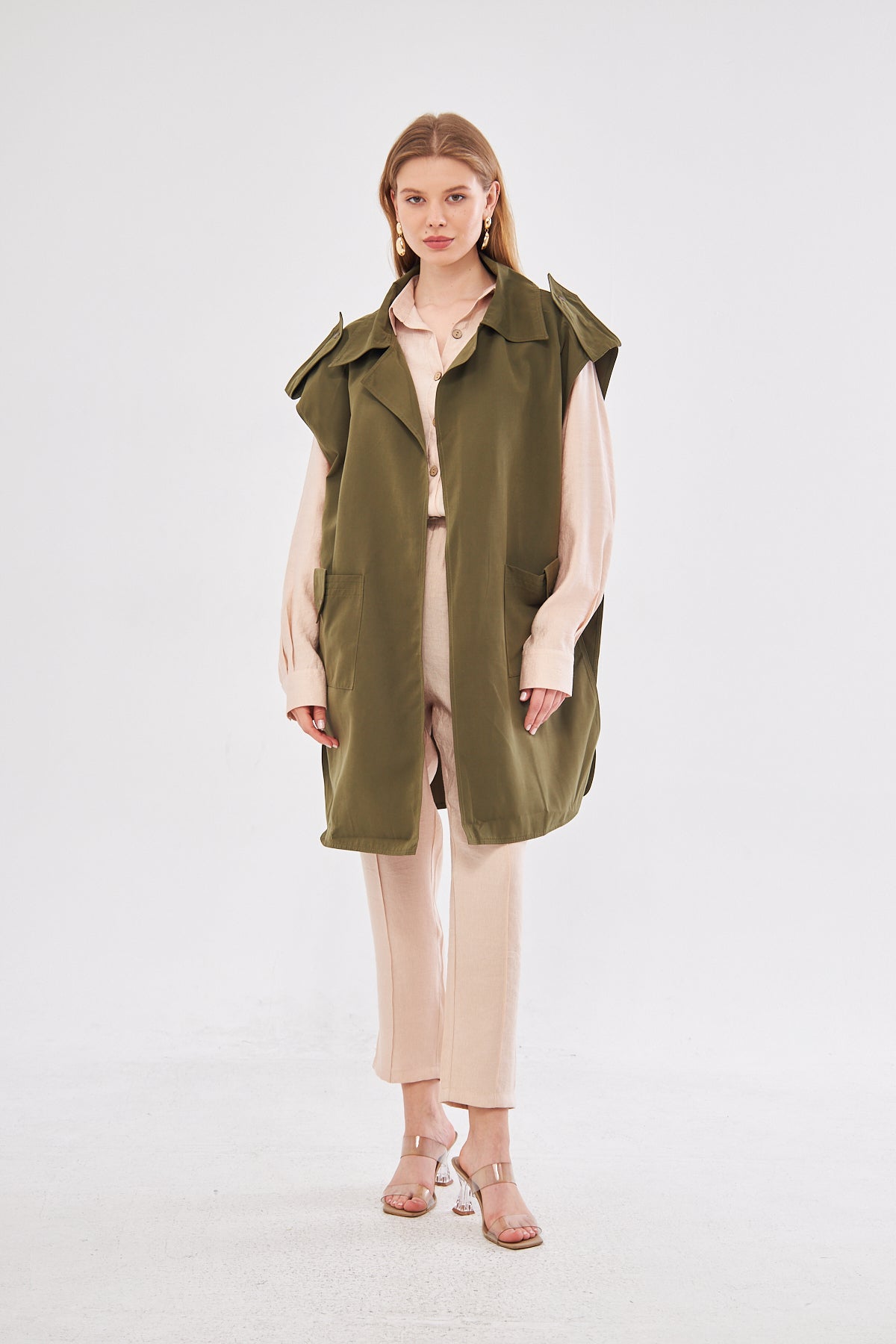 Sandra Sleeveless Trench Vest